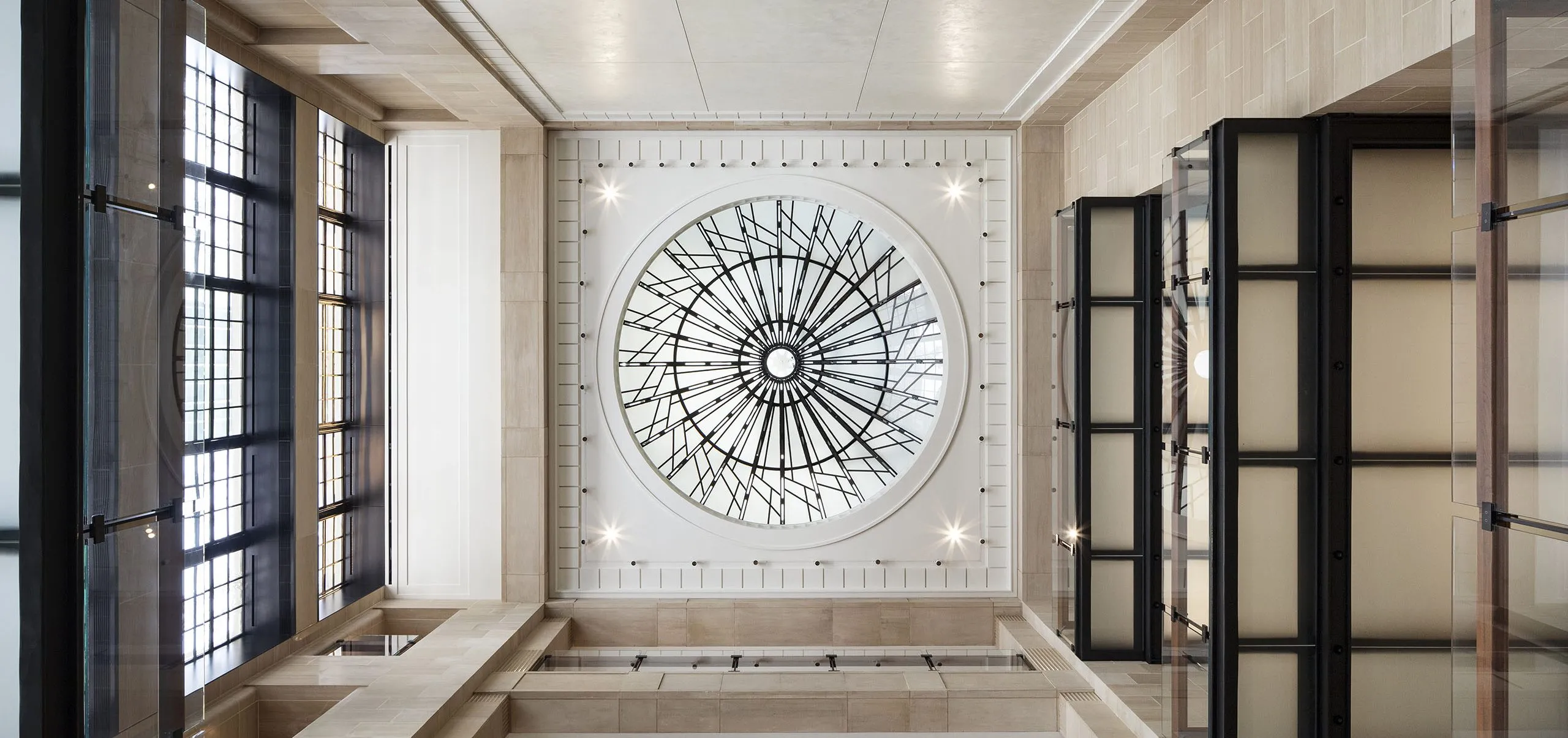 Decorated interior ceiling in 712 Fifth Avenue