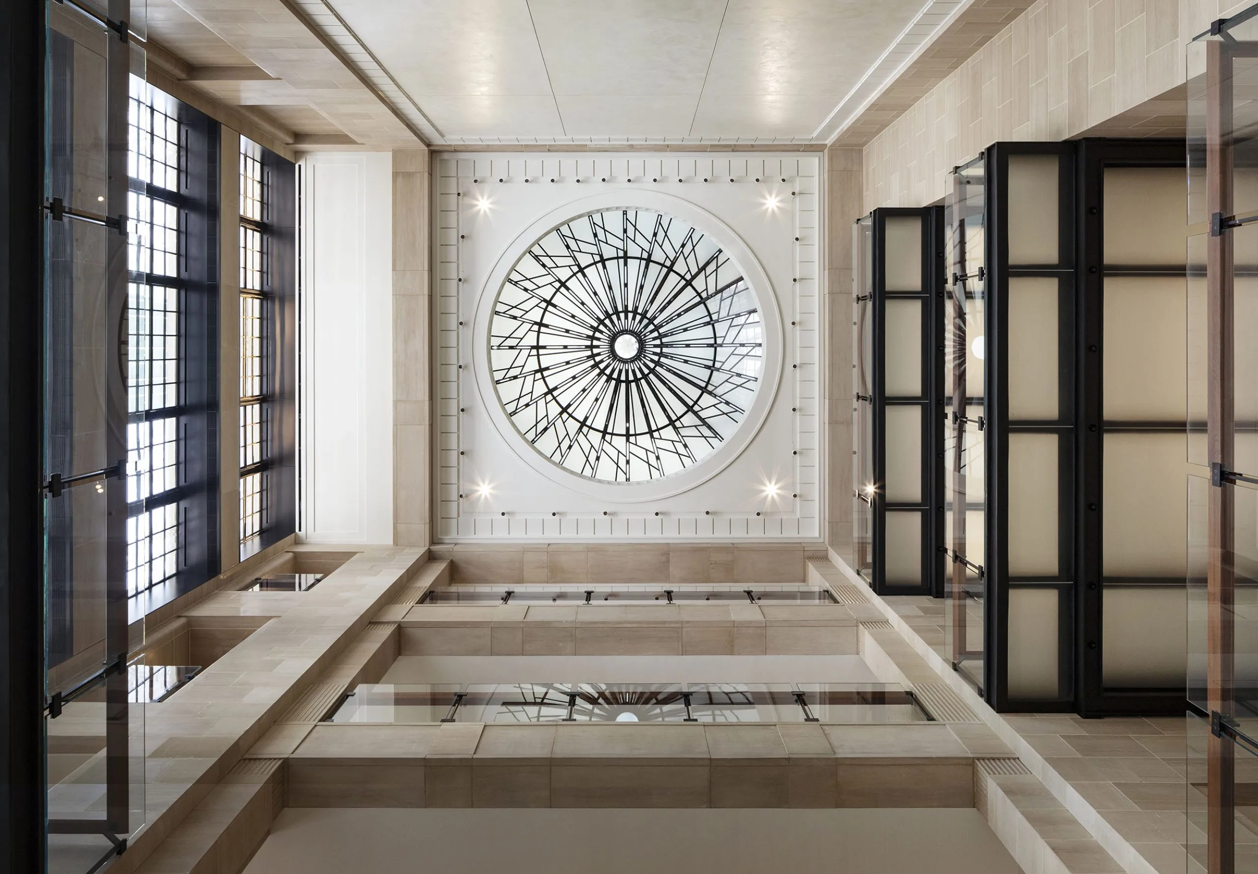 Decorated interior ceiling in 712 Fifth Avenue