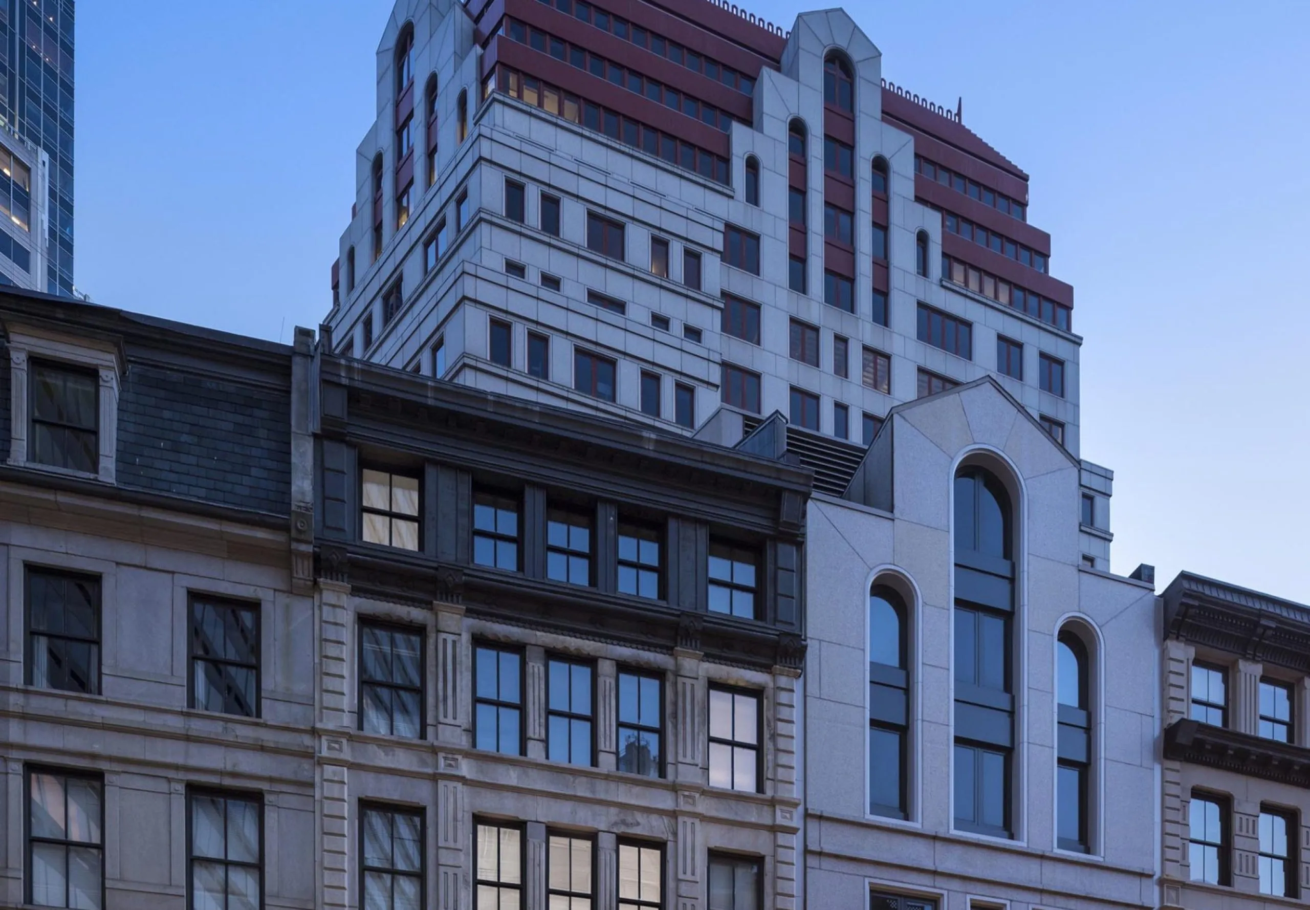 Historic exterior and entryway to office building