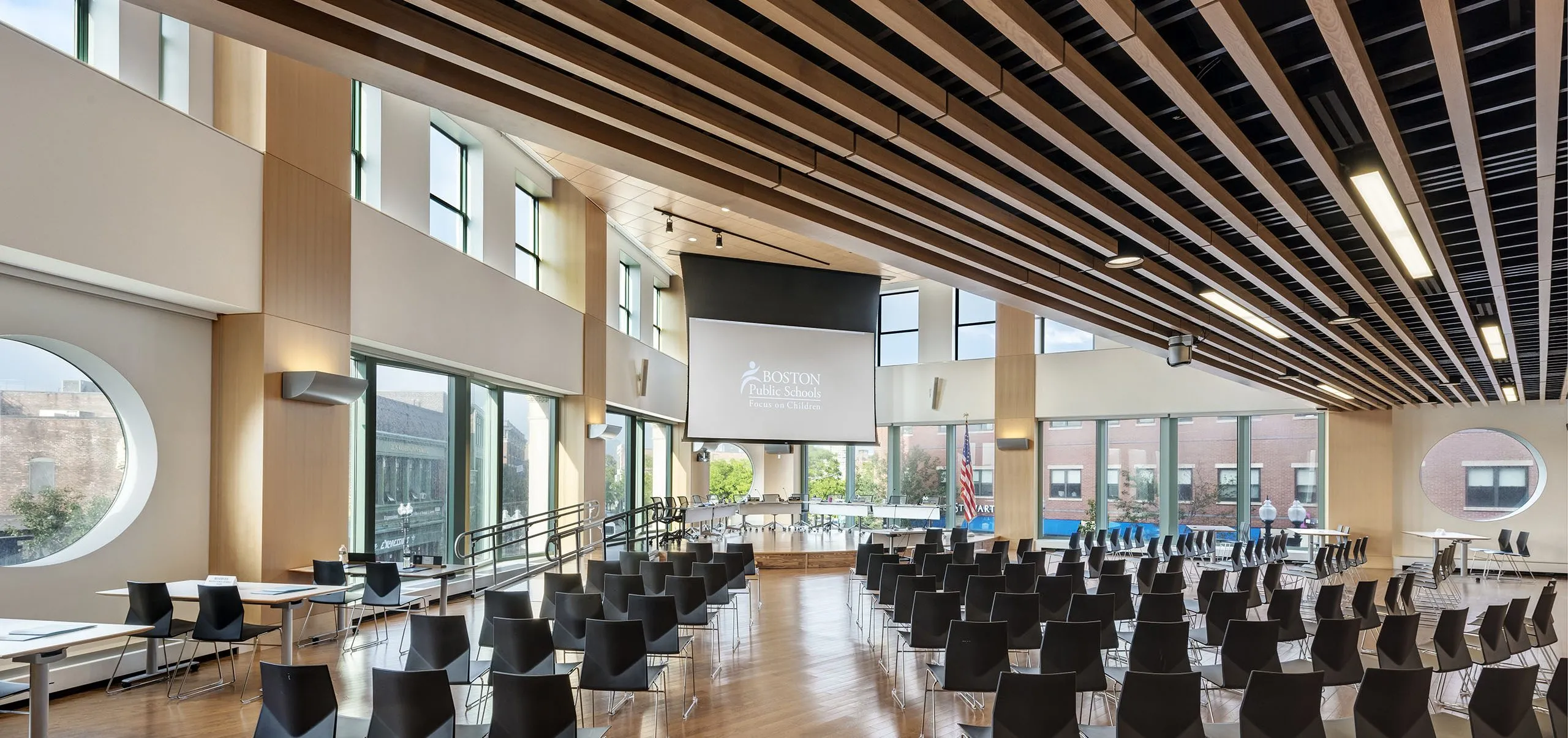 Conference room with projector