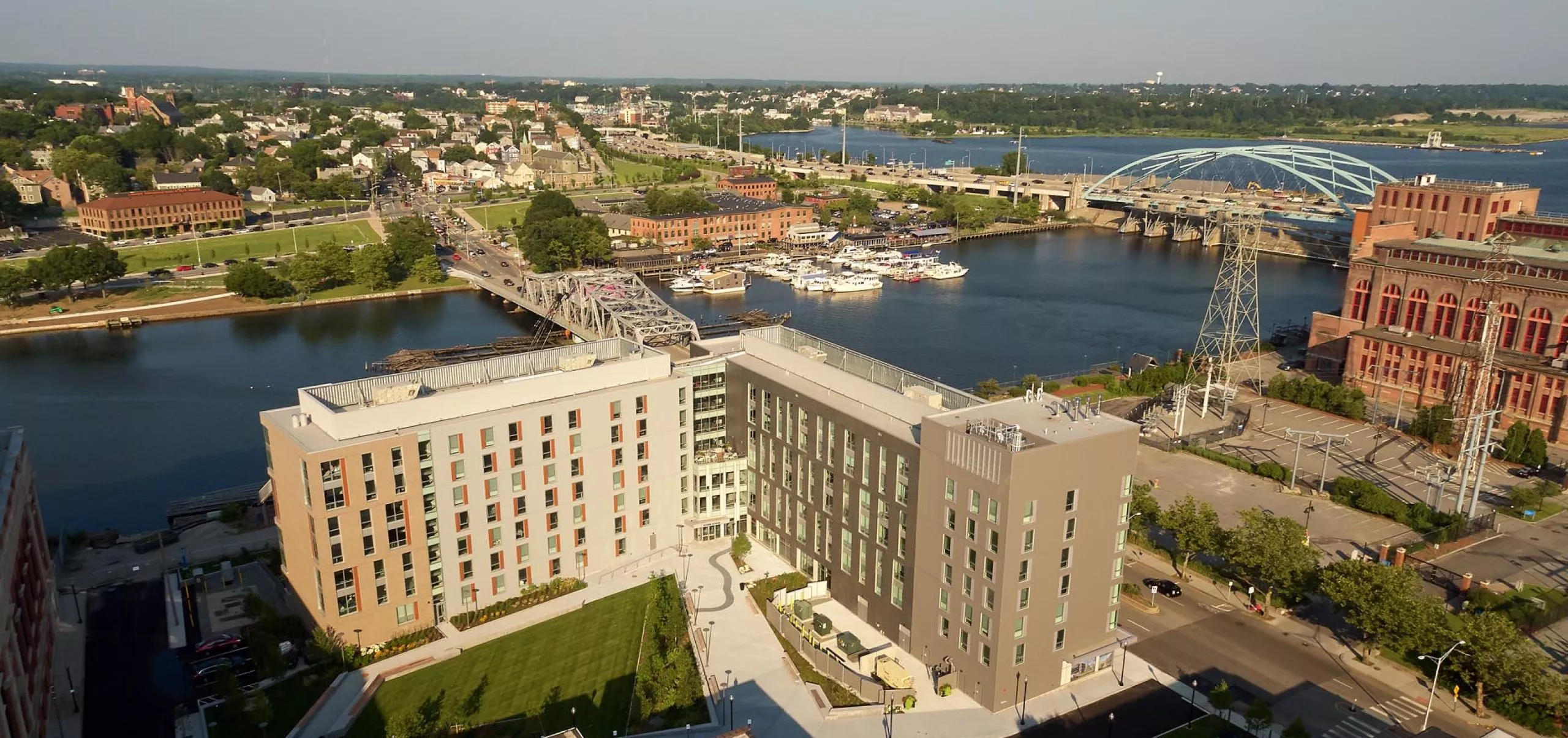 Aerial view of Wexford Science + Technology River House