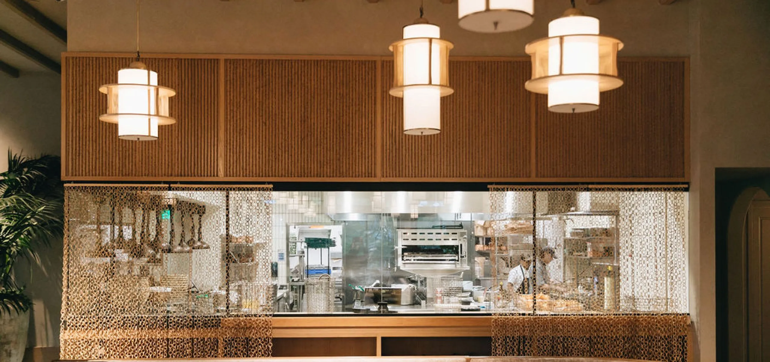 interior view of Alma dining room and kitchen