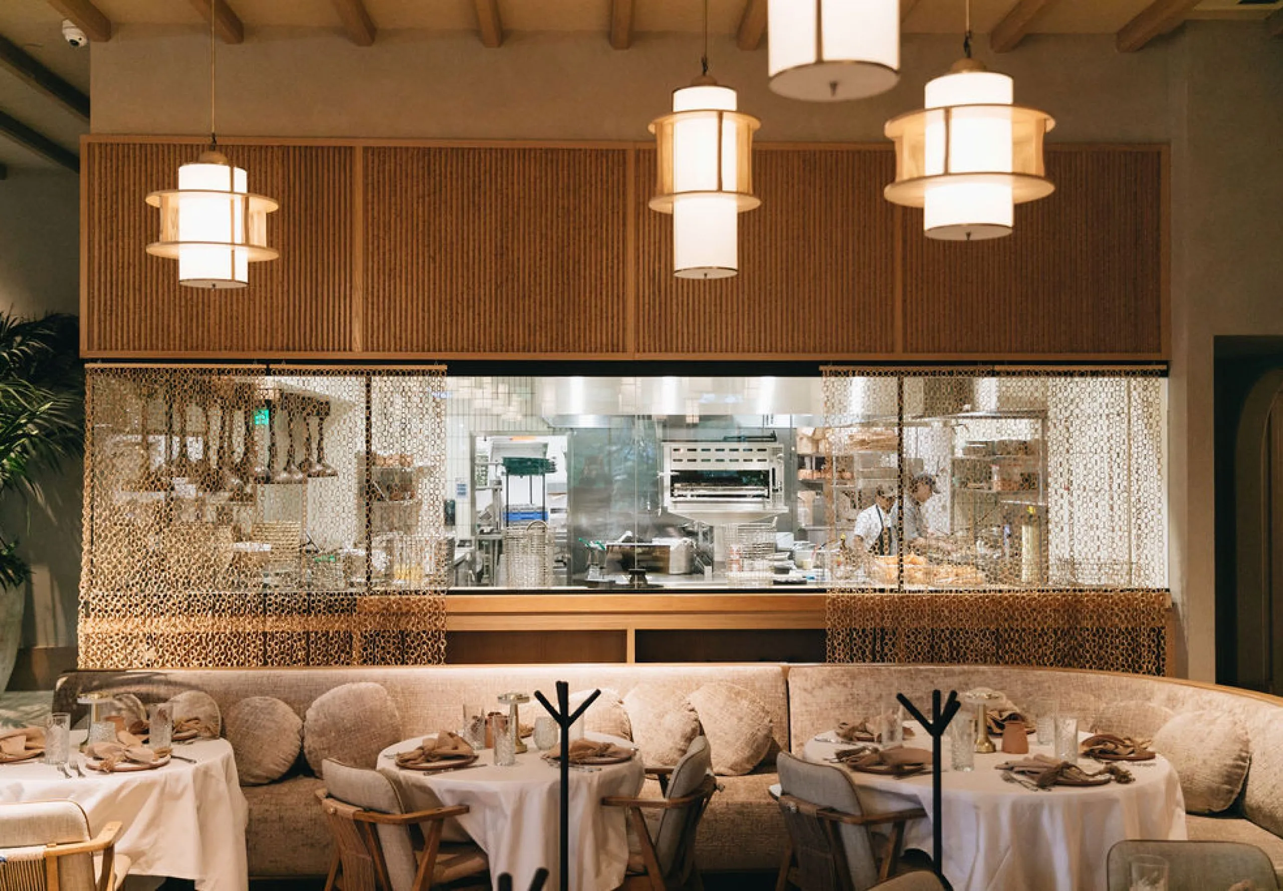 interior view of Alma dining room and kitchen