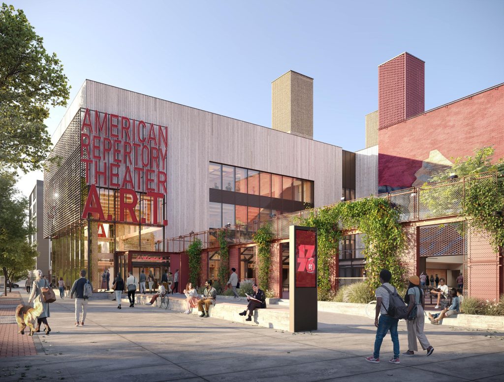 exterior rendering of the American Repertory Theatre building