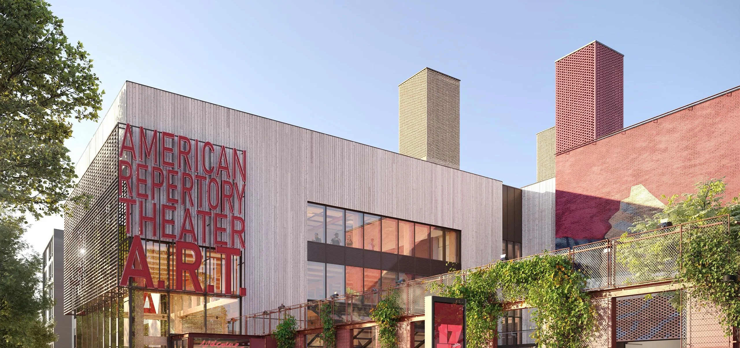 exterior rendering of the American Repertory Theatre building