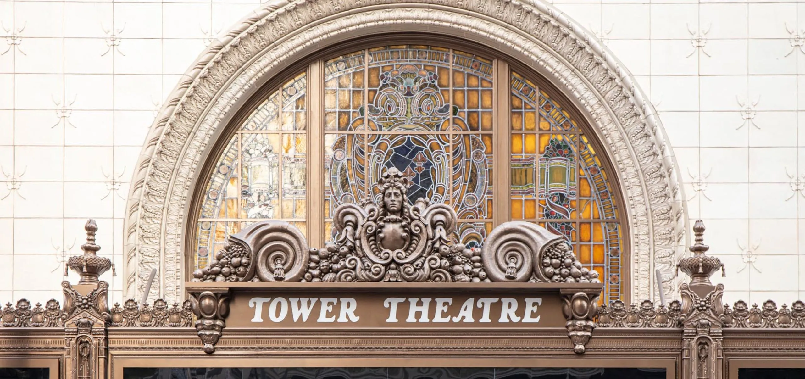 exterior view of the sign on the Apple Tower Theatre