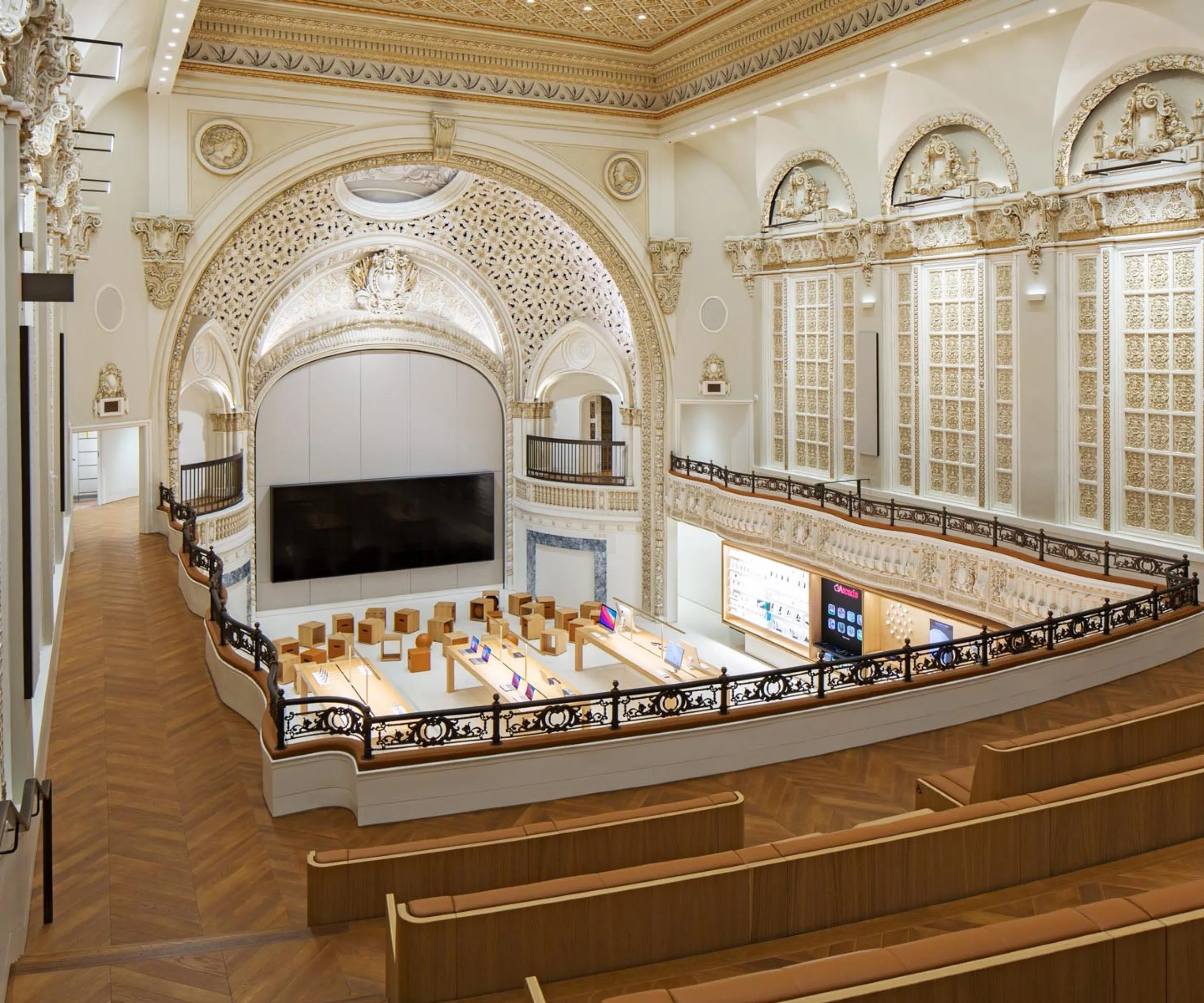 interior view of the second story seating at the Apple Town Theatre