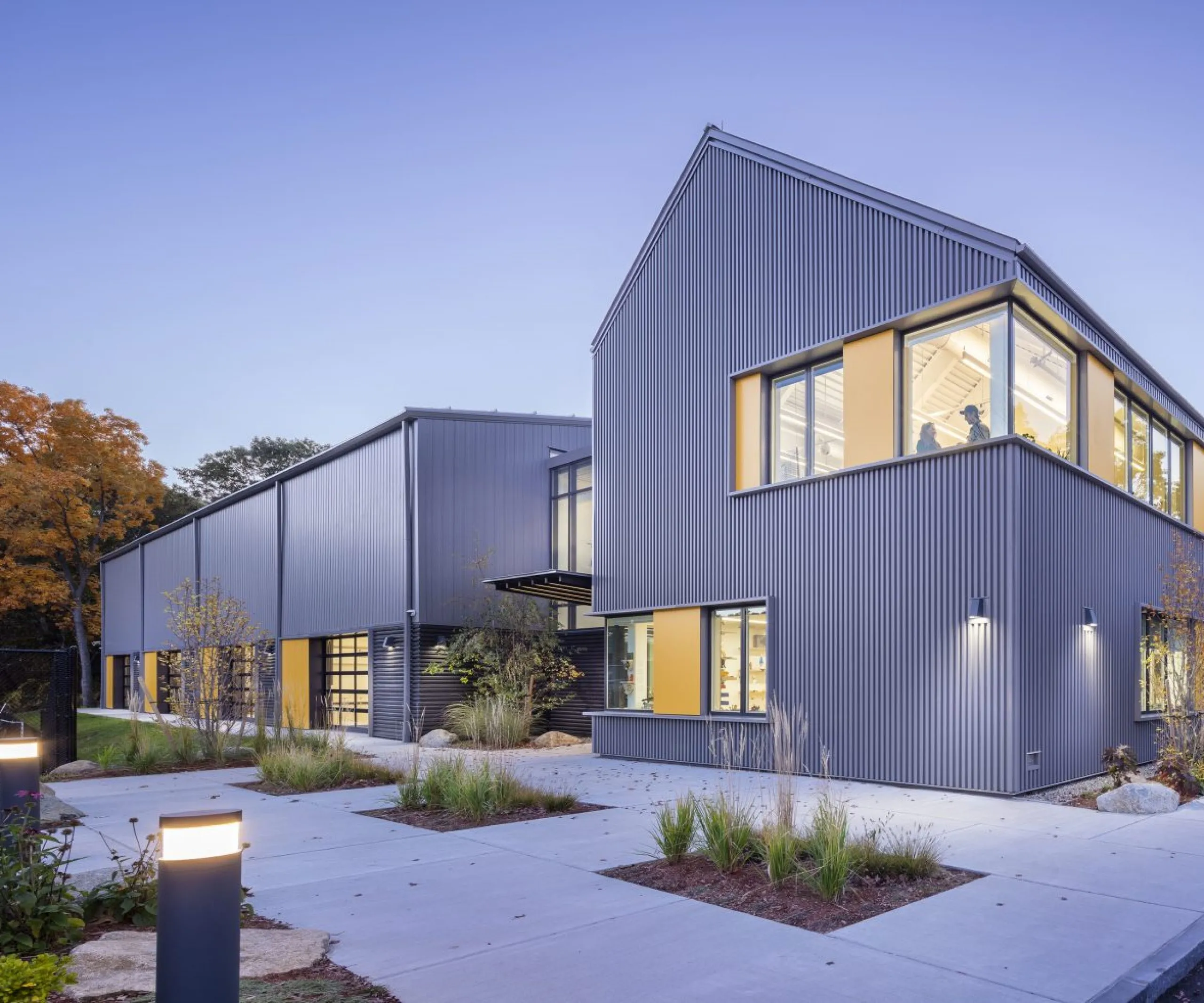 Metal exterior of Belmont Day School