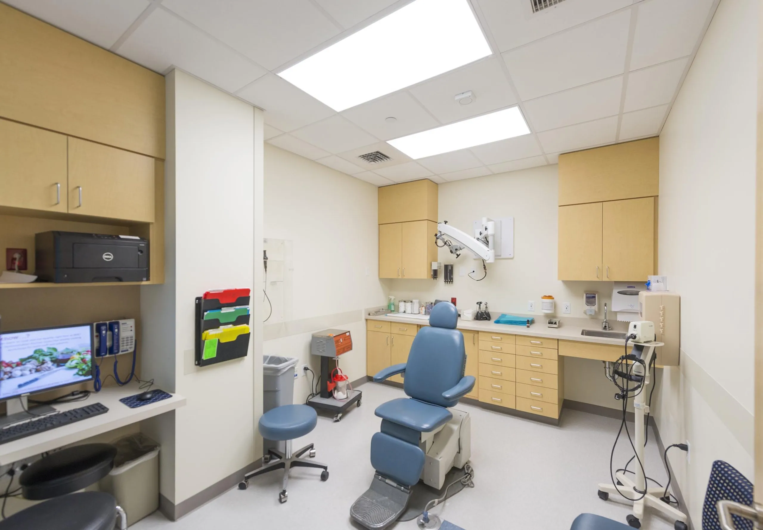 Interior view of examine room at Boston Medical Cetner