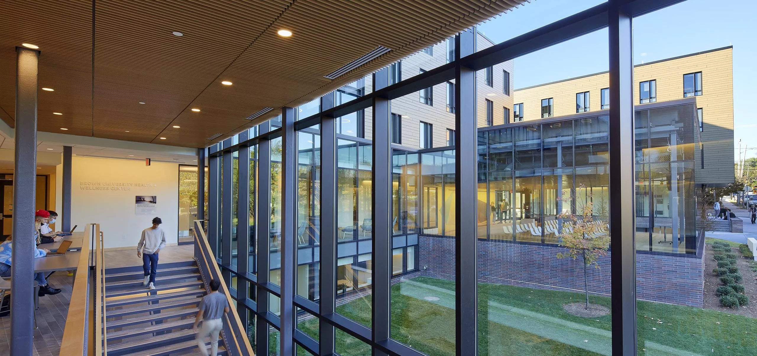 Stairwell inside Sternlicht Residential Commons and Health & Wellness Center