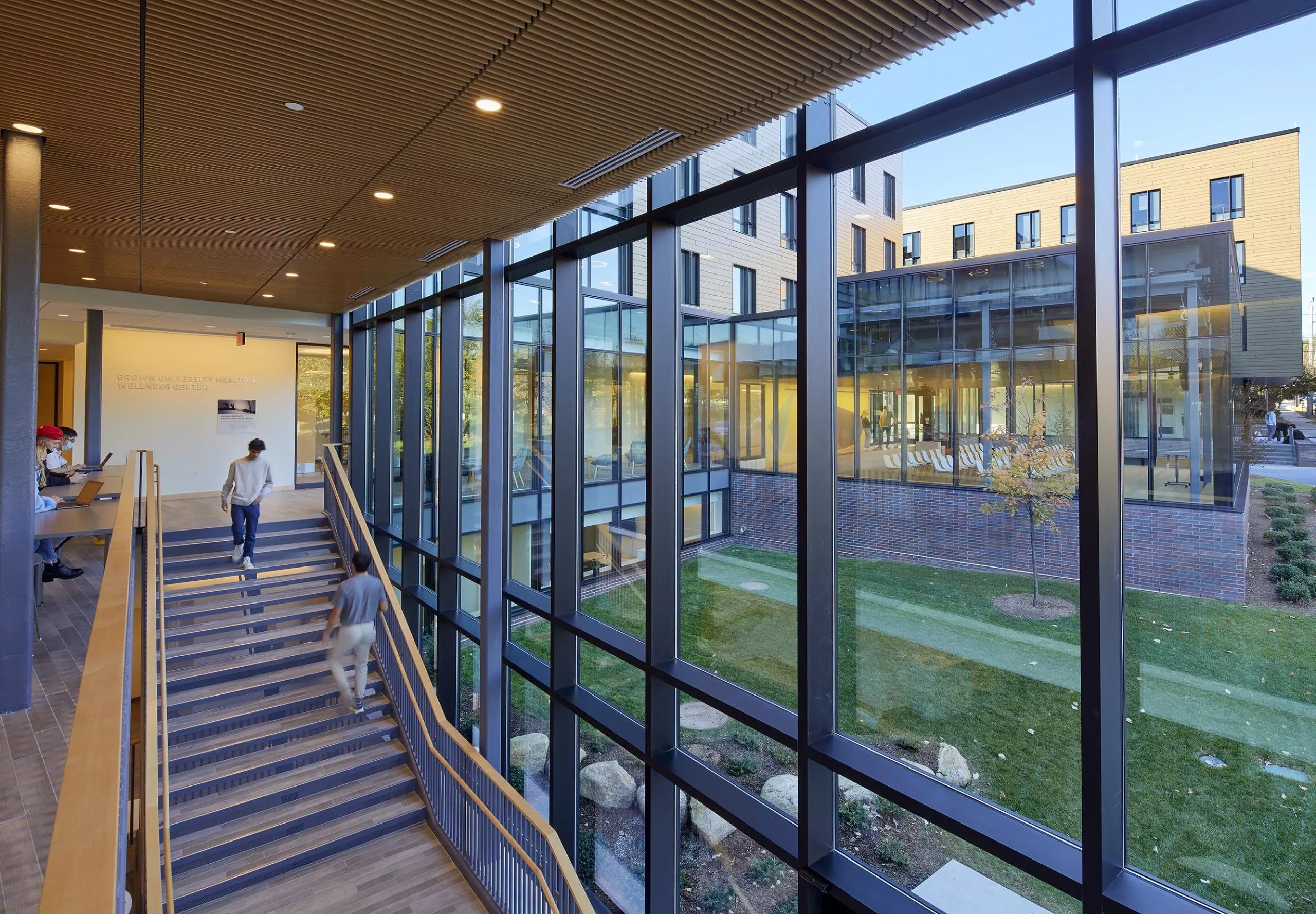 Stairwell inside Sternlicht Residential Commons and Health & Wellness Center