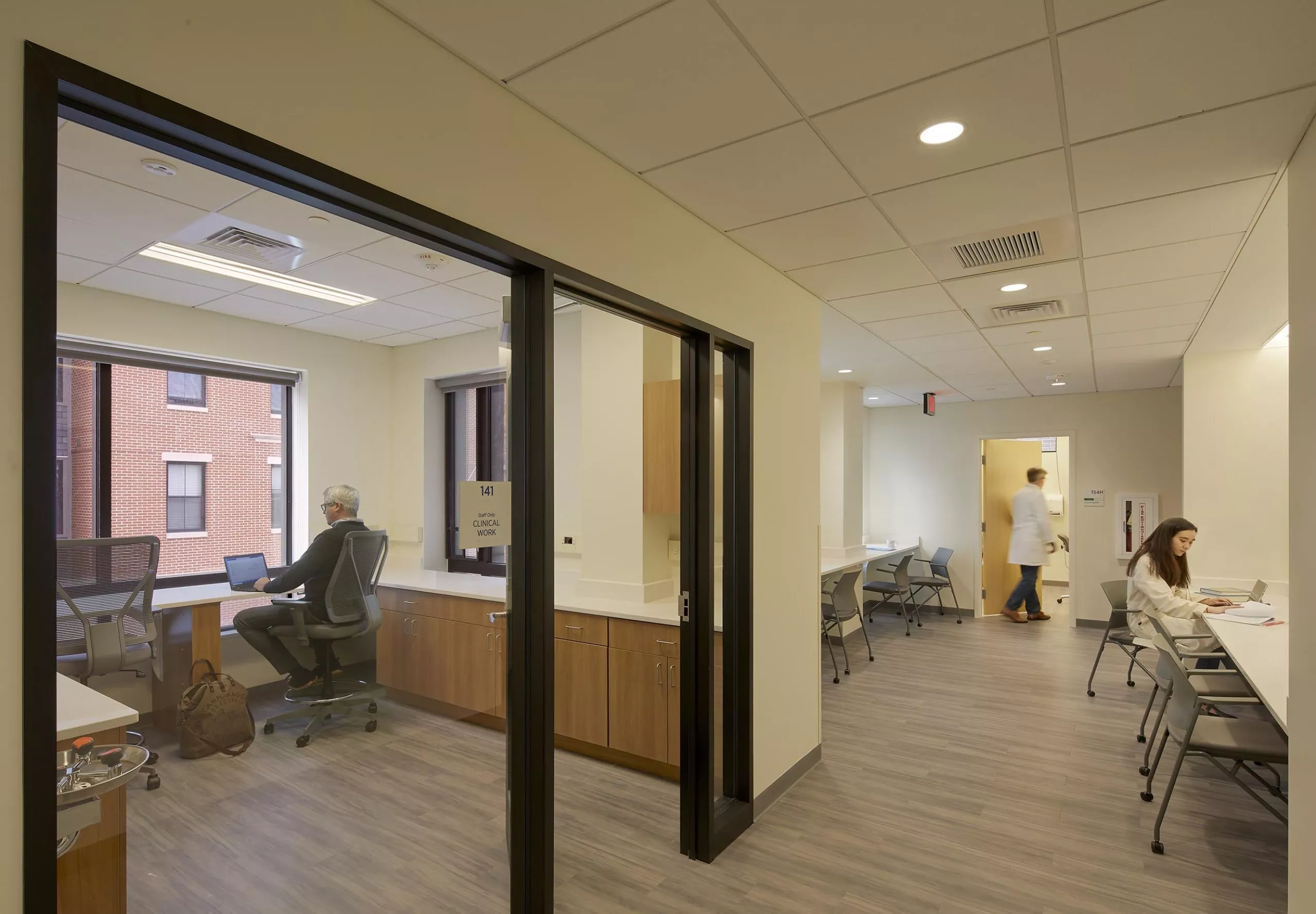 Working area inside Sternlicht Residential Commons and Health & Wellness Center