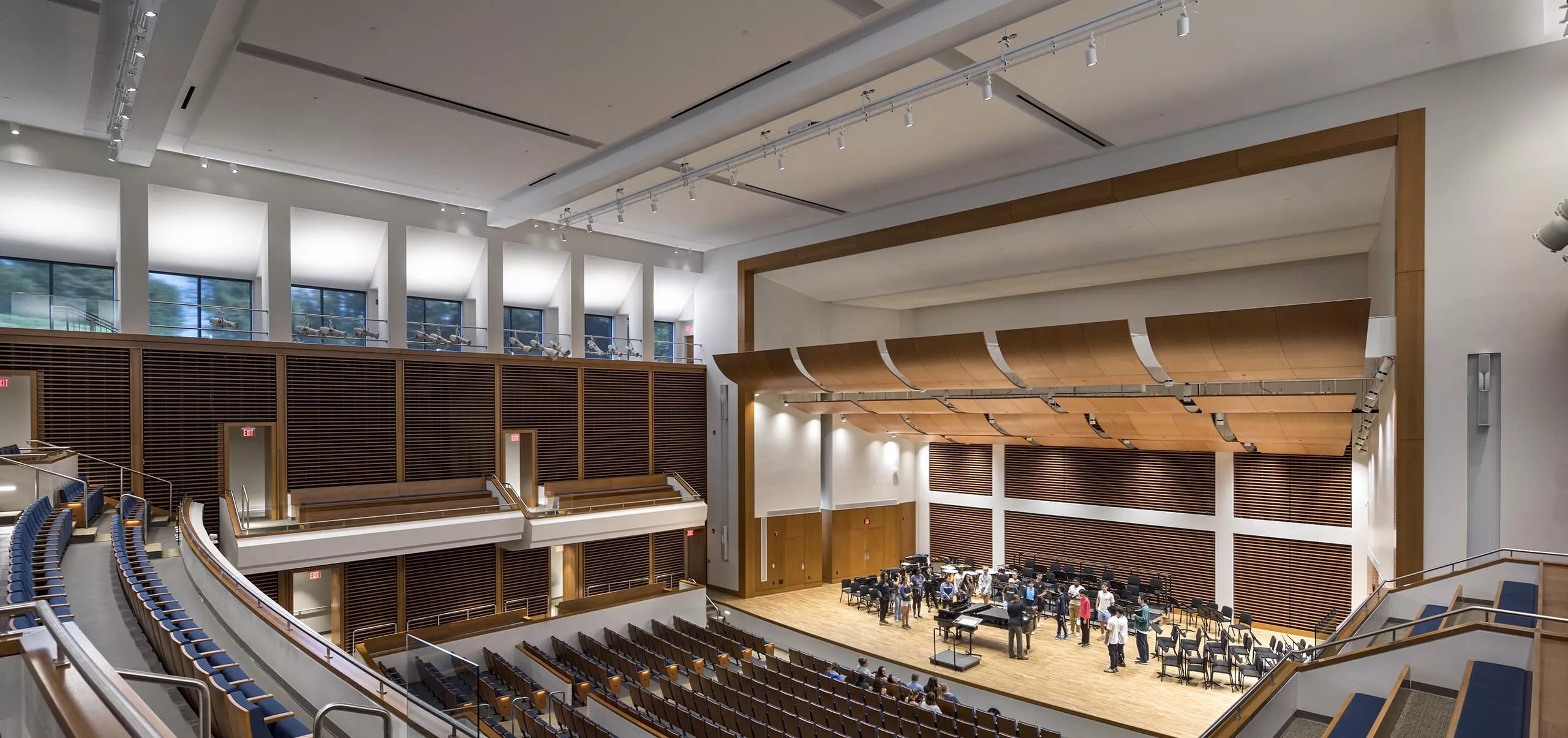 Large auditorium and stage George Colony Hall