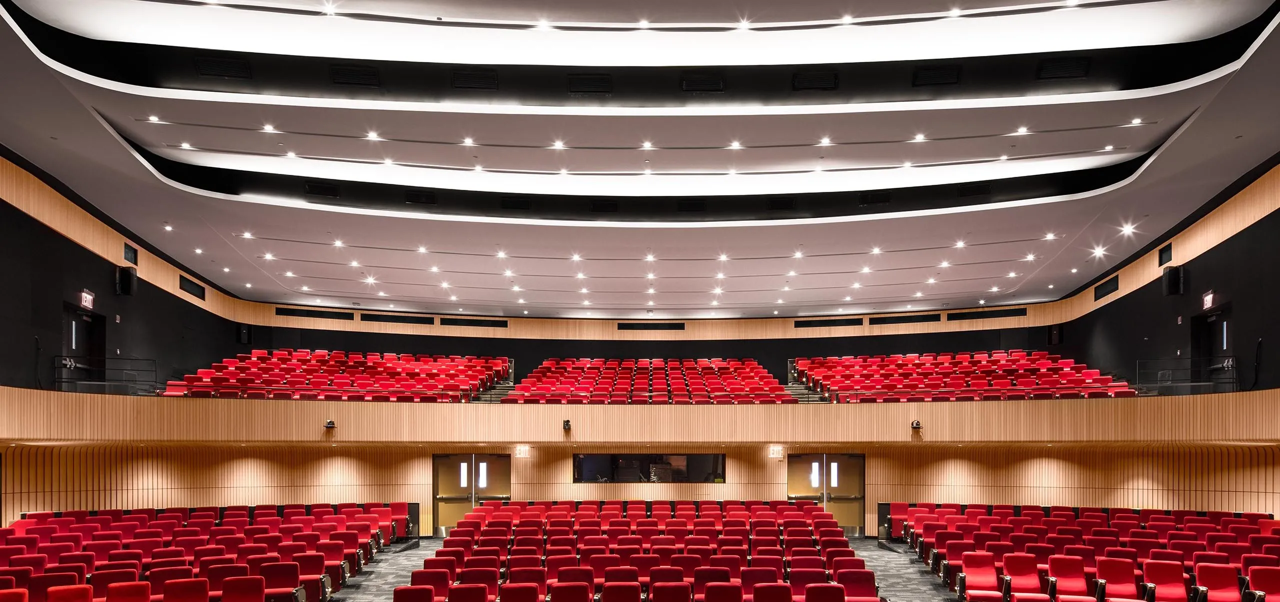 View from the stage of the auditorium at the Columbia University Alumni Auditorium