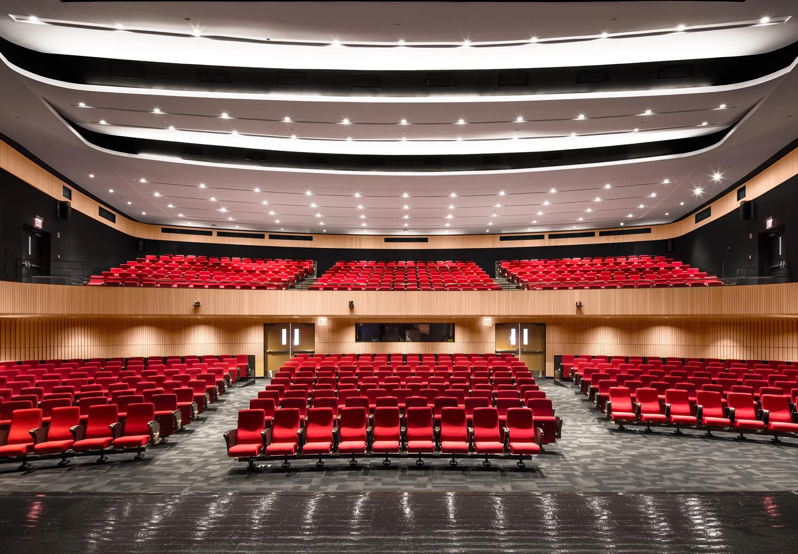 View from the stage of the auditorium at the Columbia University Alumni Auditorium