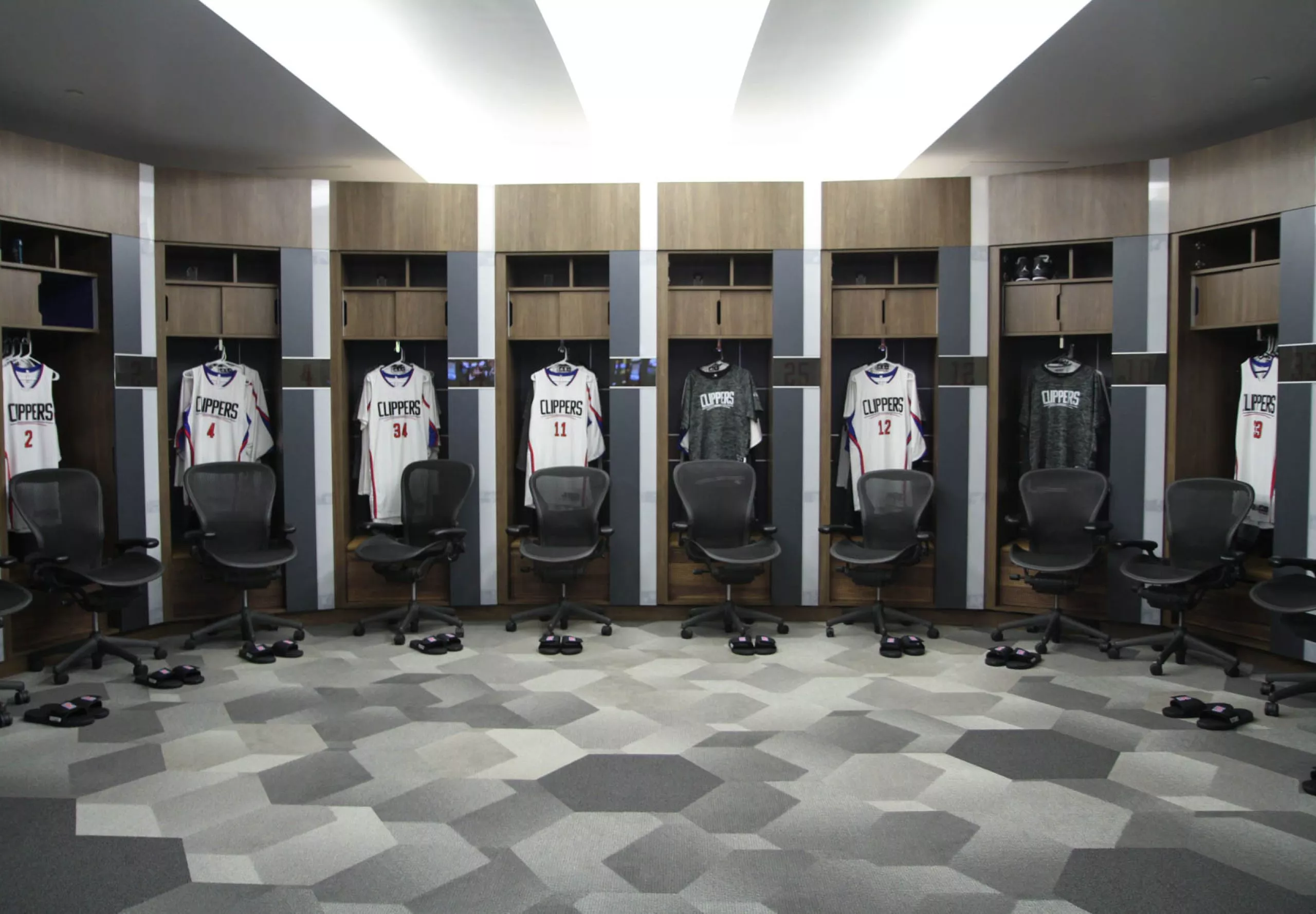 locker room at Crypto.com Arena