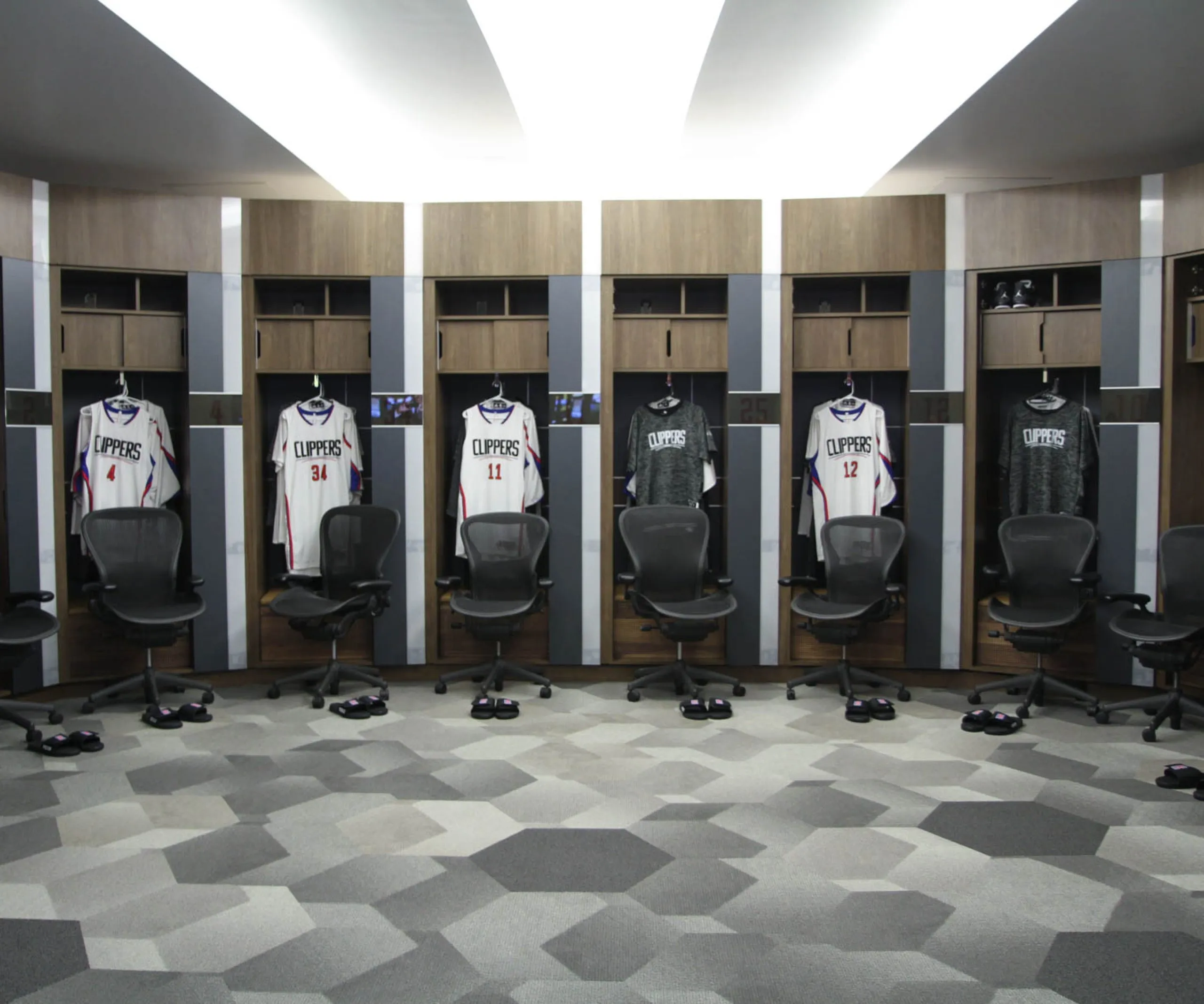 locker room at Crypto.com Arena