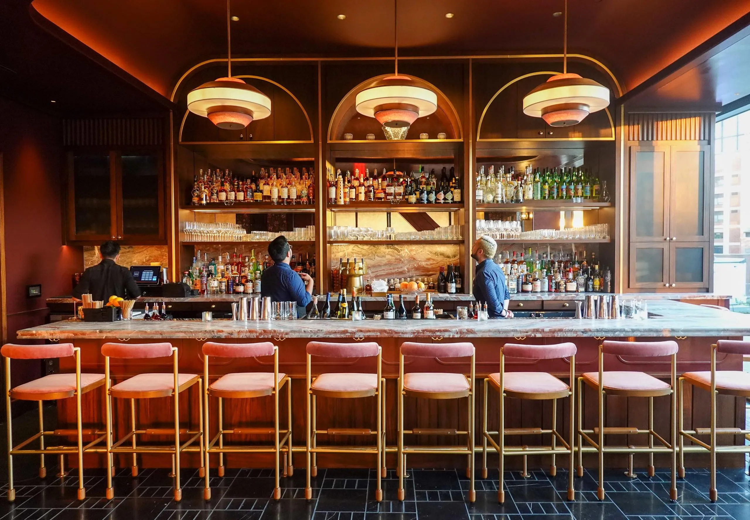 Interior view of the bar room at The Eastern Standard