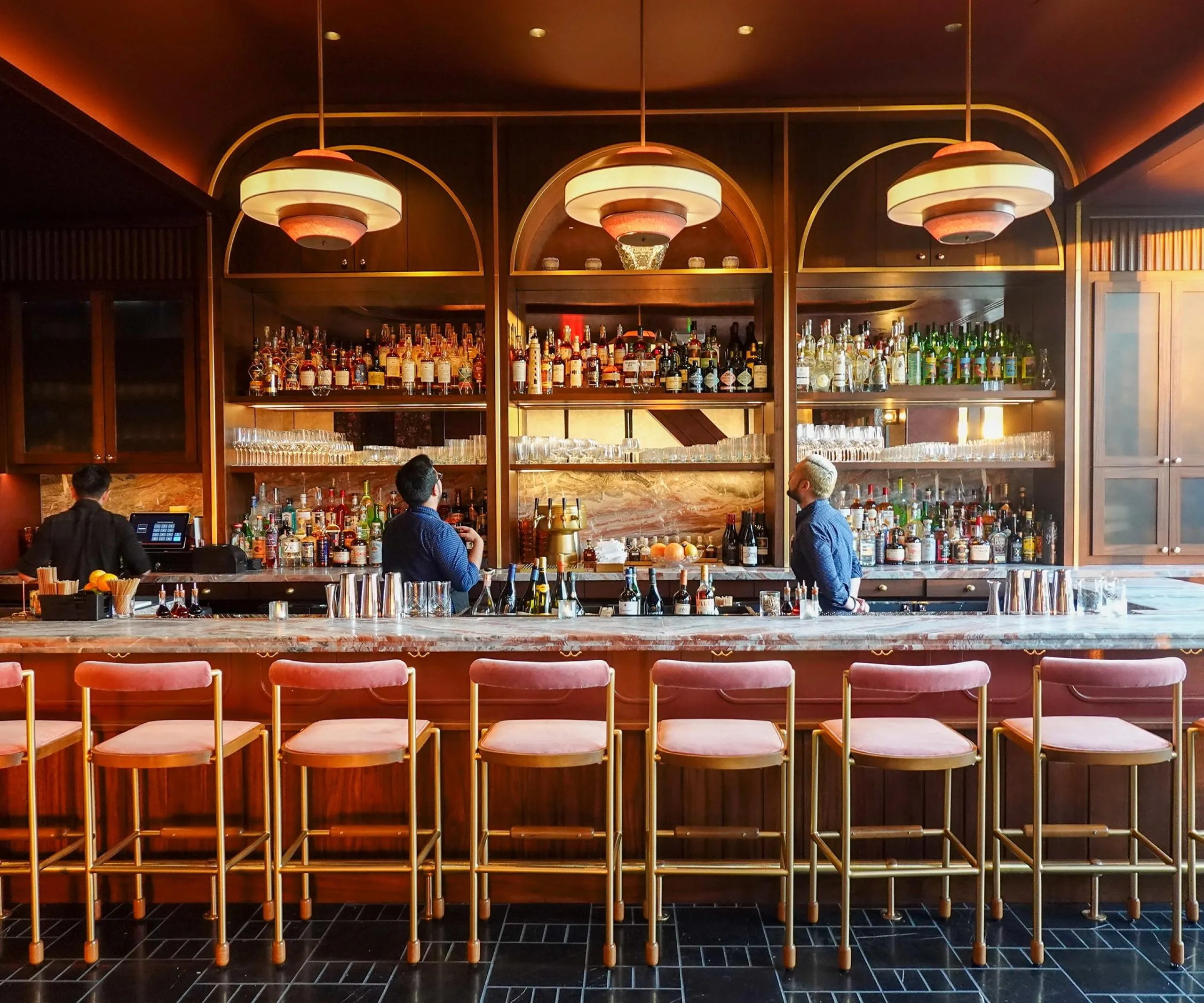 Interior view of the bar room at The Eastern Standard