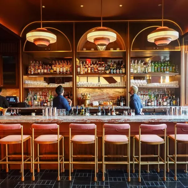 Interior view of the bar room at The Eastern Standard