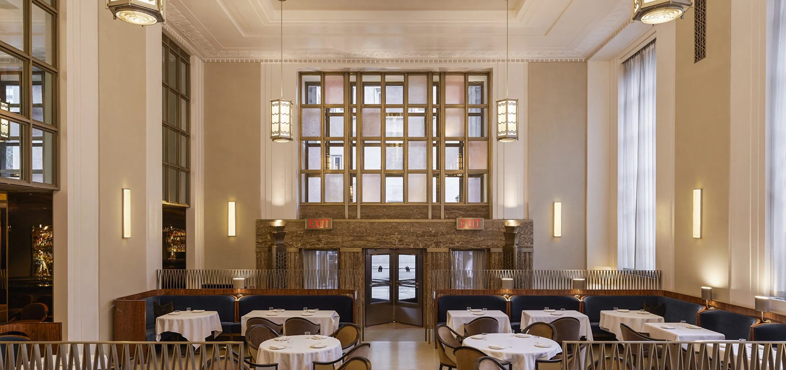 Interior view of the dining room of Eleven Madison Park