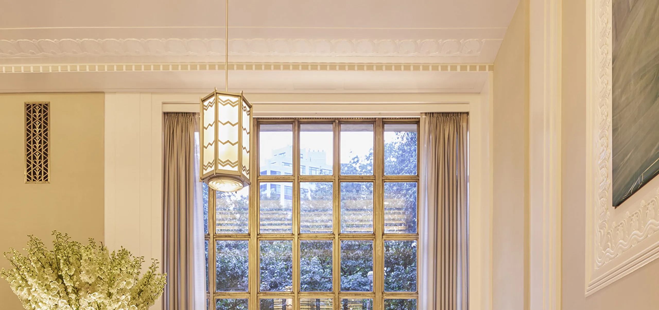 Interior view of the dining room of Eleven Madison Park