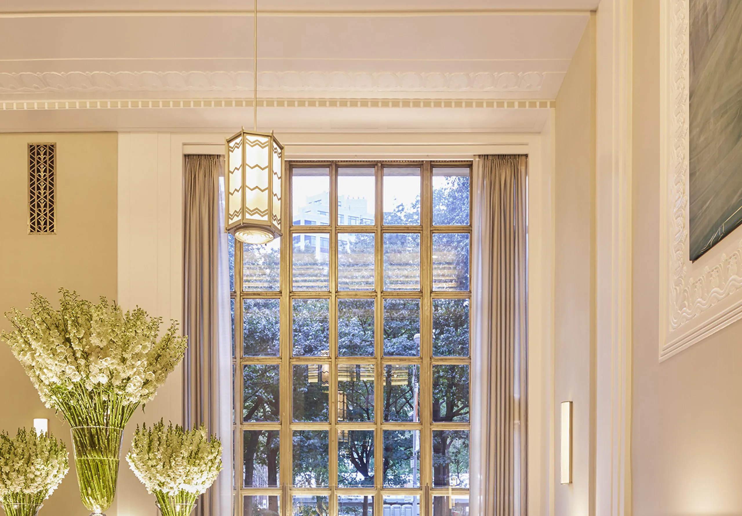 Interior view of the dining room of Eleven Madison Park