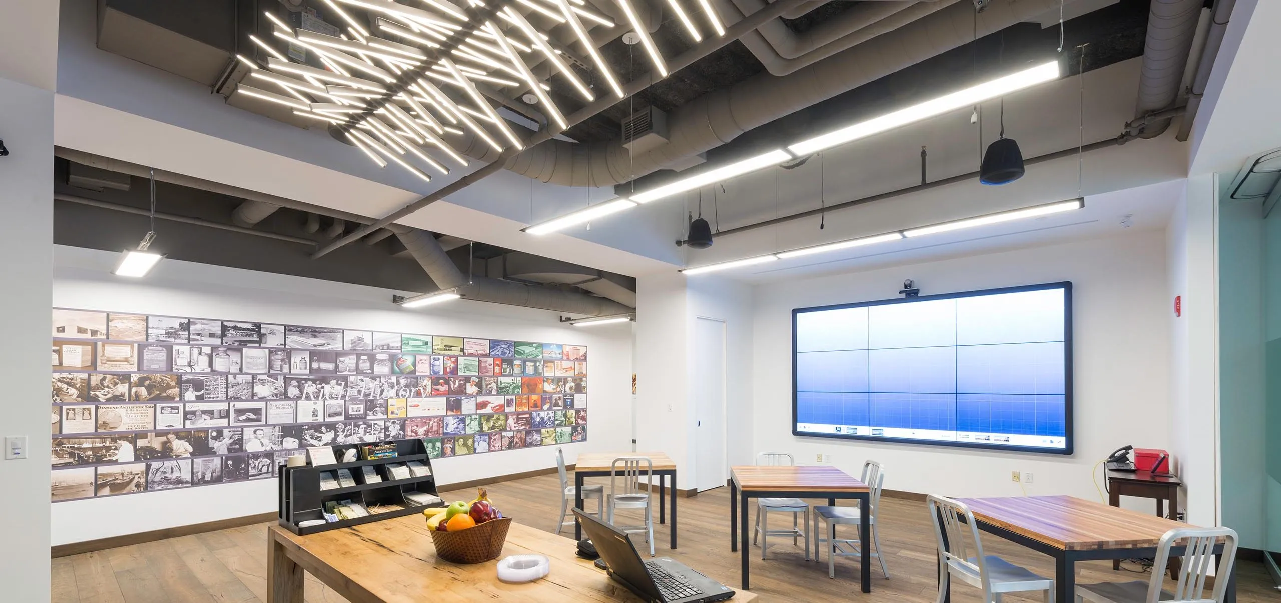 Interior view of the workspace at Eli Lilly