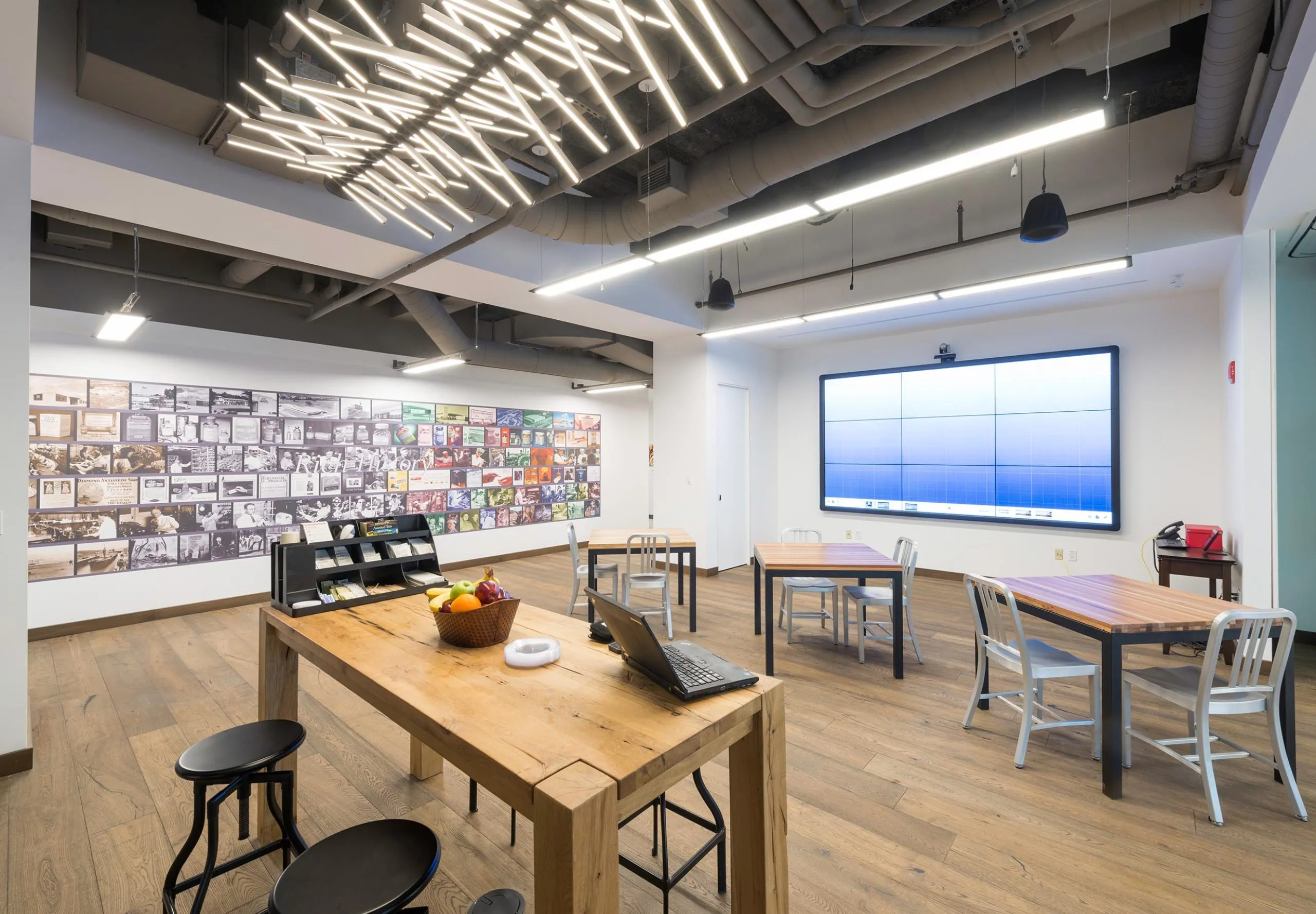 Interior view of the workspace at Eli Lilly