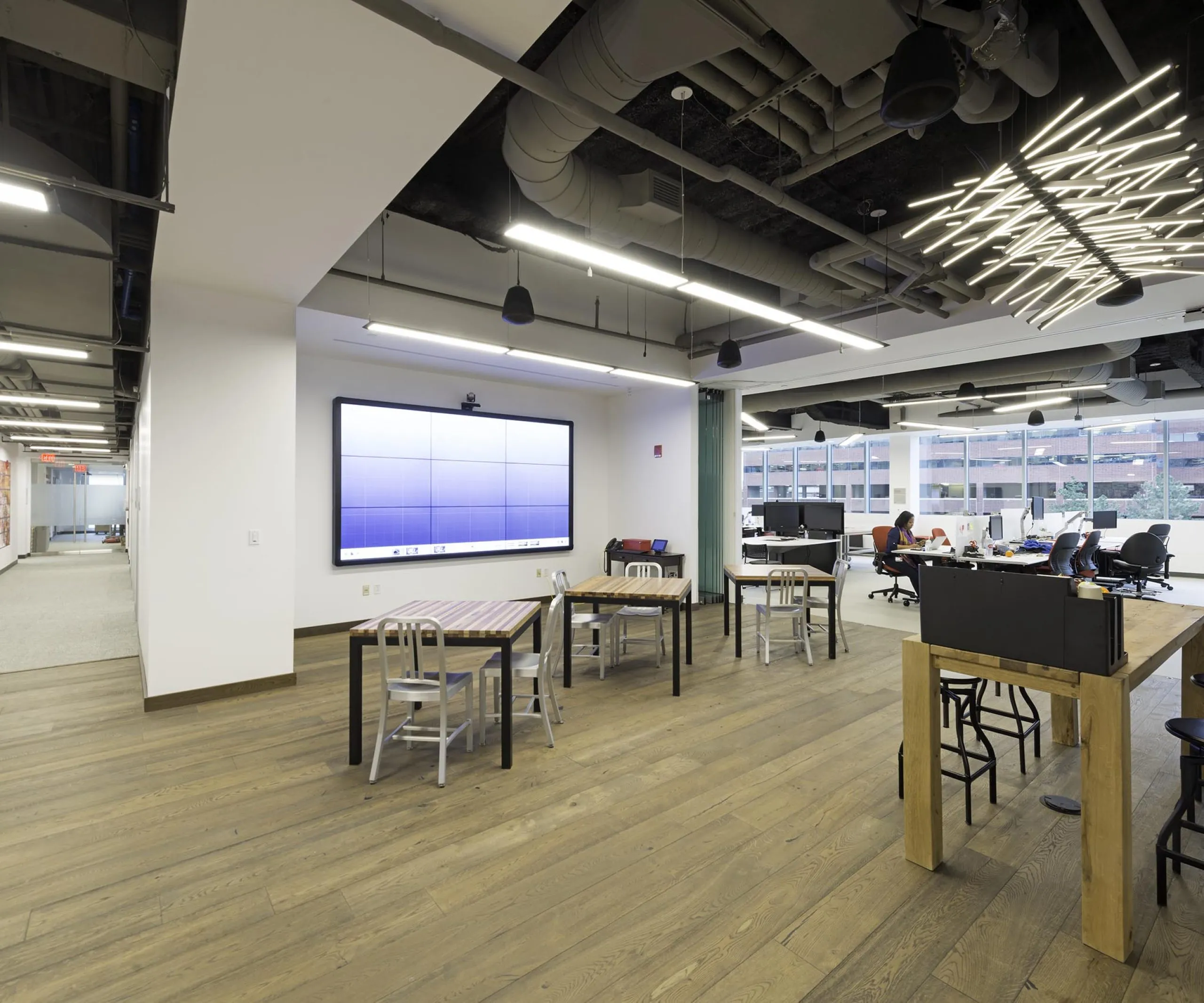 Interior view of the workspace at Eli Lilly