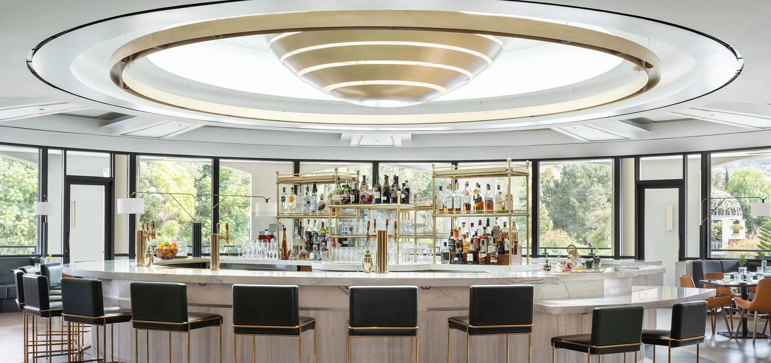 Interior view of the bar at the Four Seasons Hotel Westlake Village