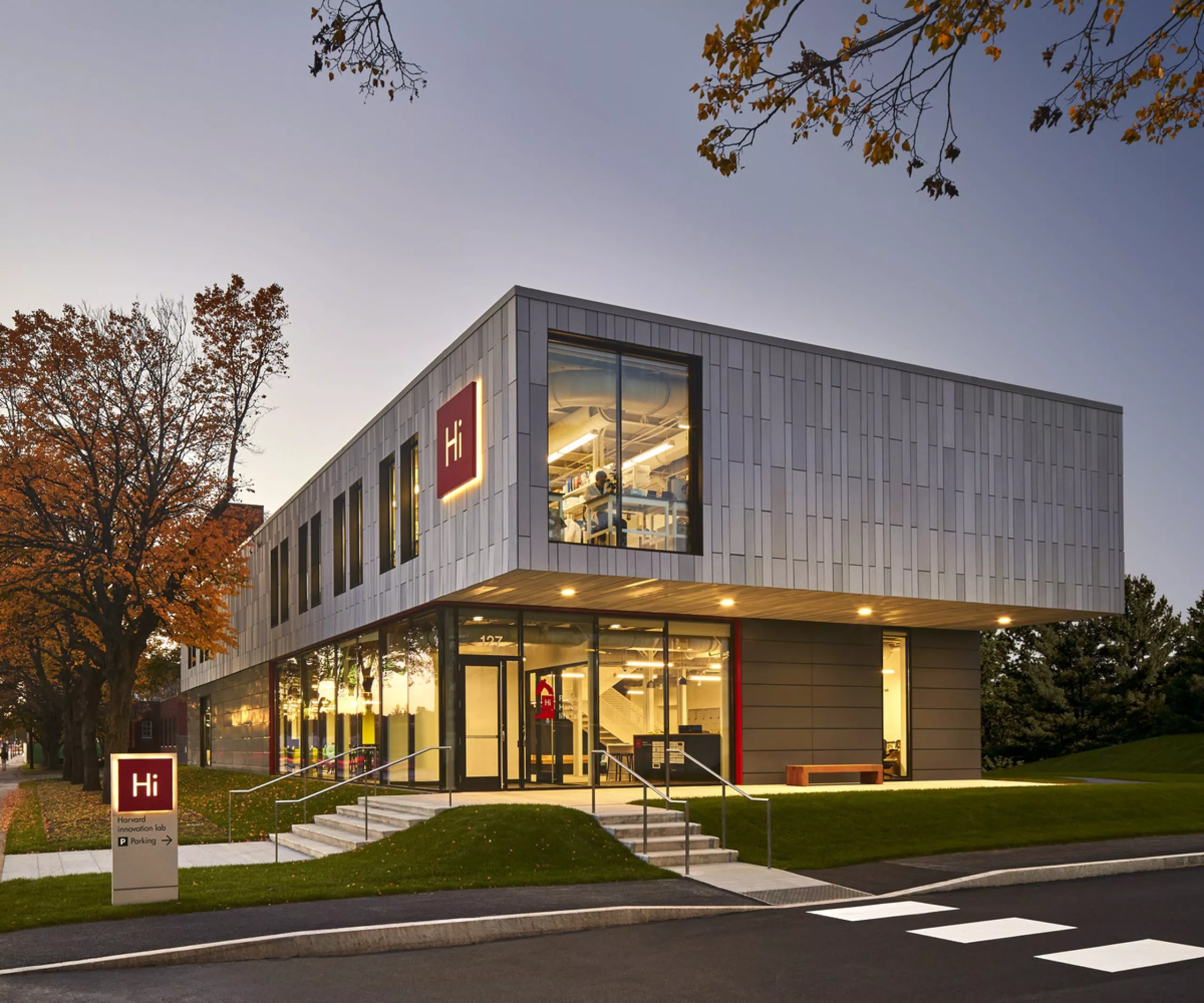 Exterior view of the Harvard Business School Pagliuca Life Lab building