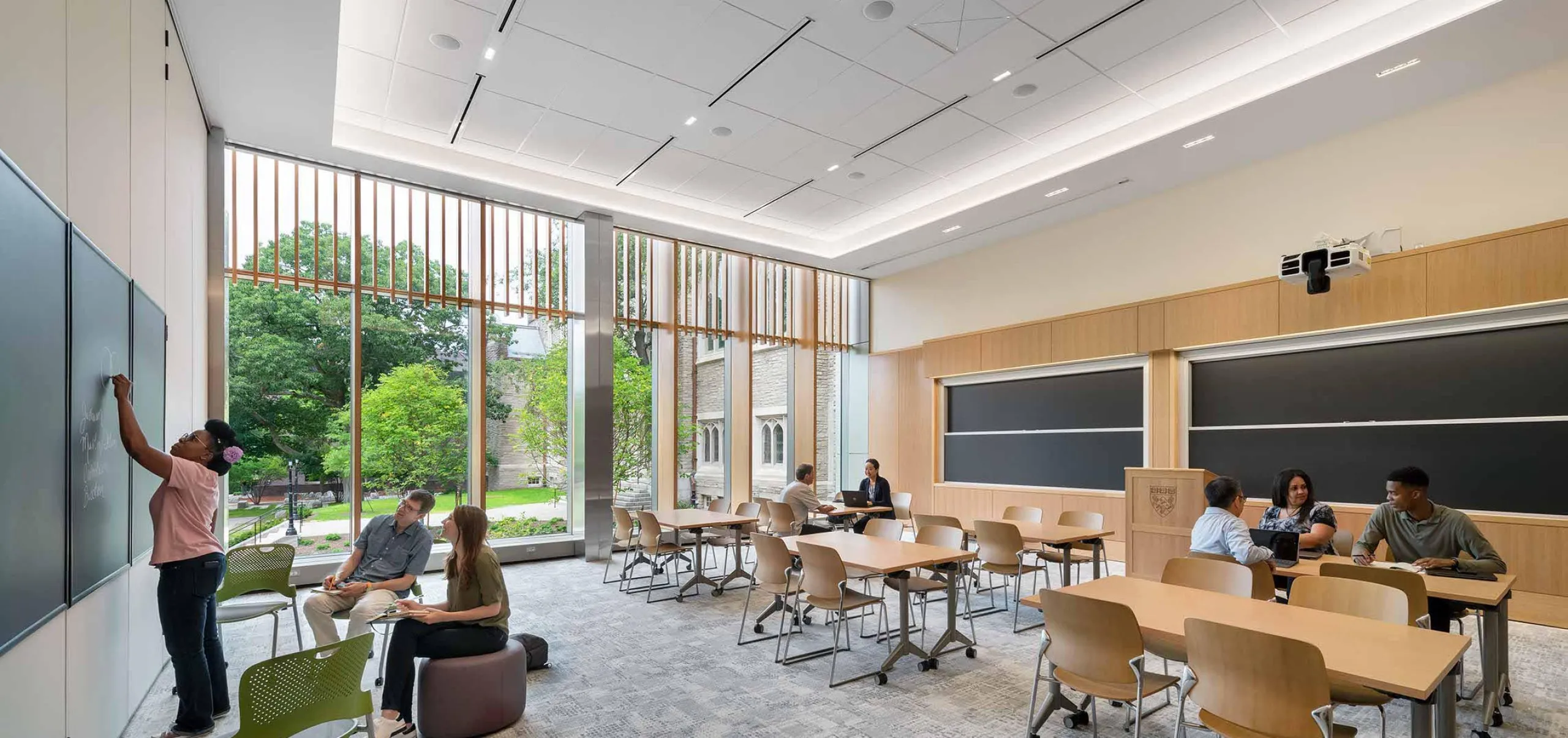 Classroom inside Harvard Divinity School – Swartz Hall