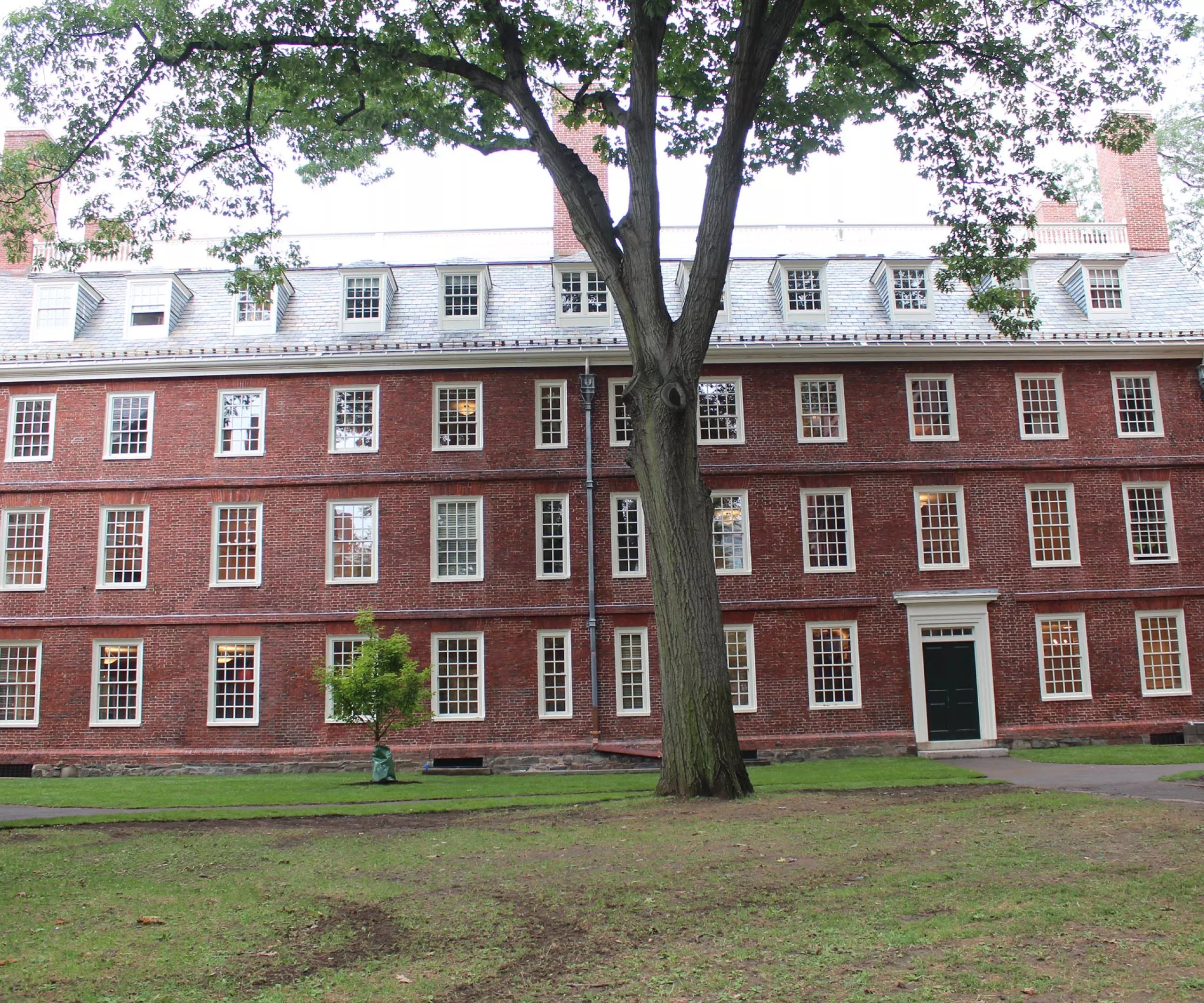 Exterior of historic Massachusetts Hall