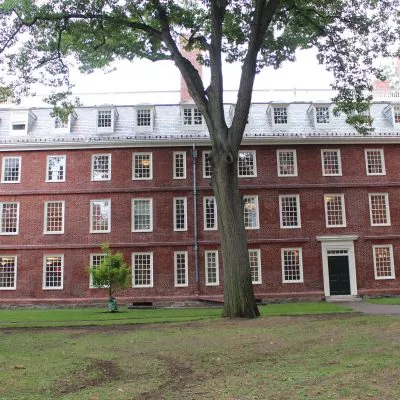 Exterior of historic Massachusetts Hall