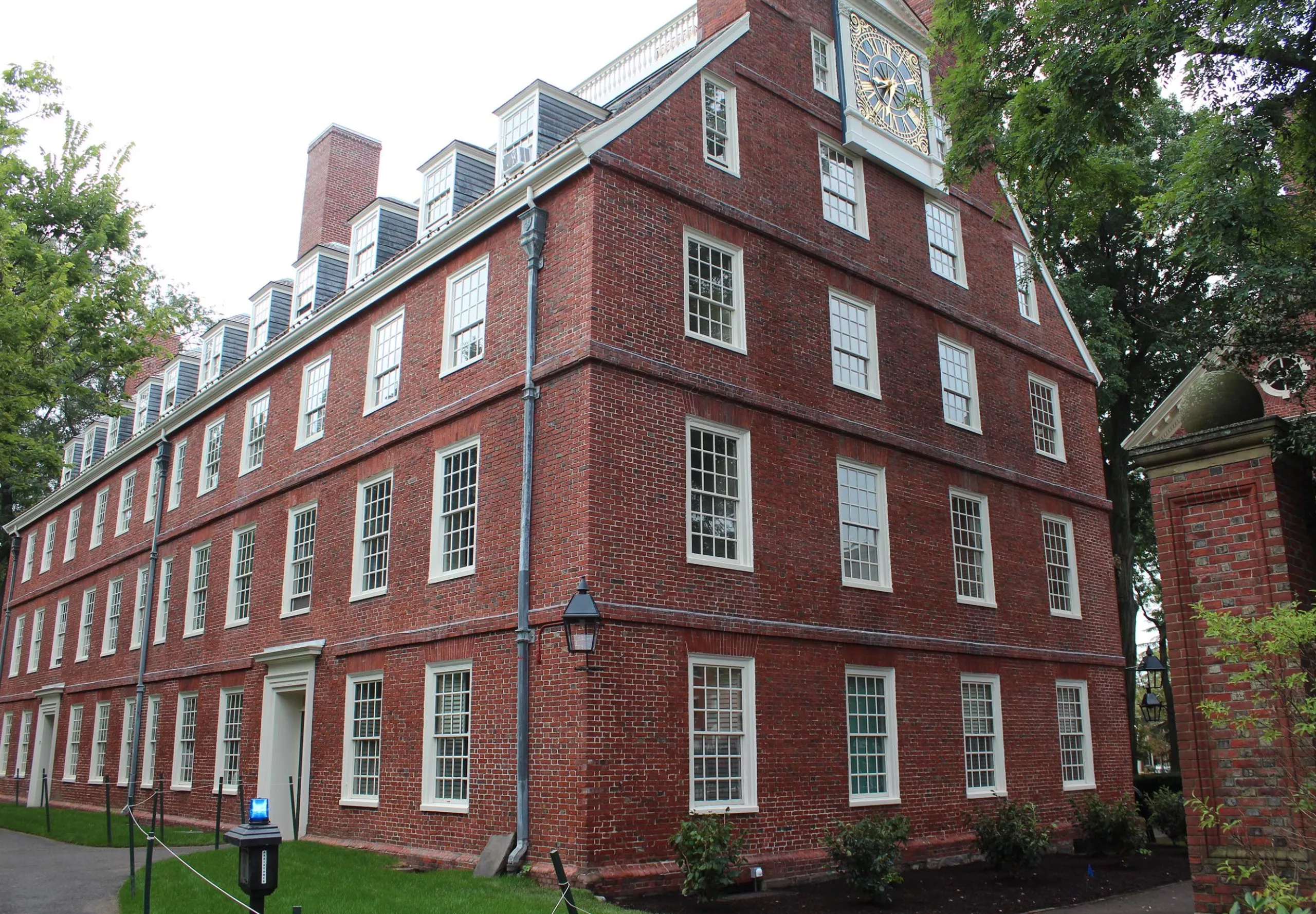 Exterior of historic Massachusetts Hall