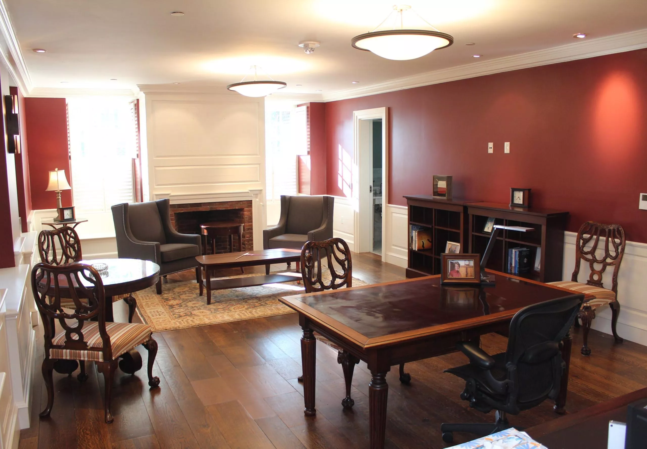 Victorian style room inside Massachusetts Hall