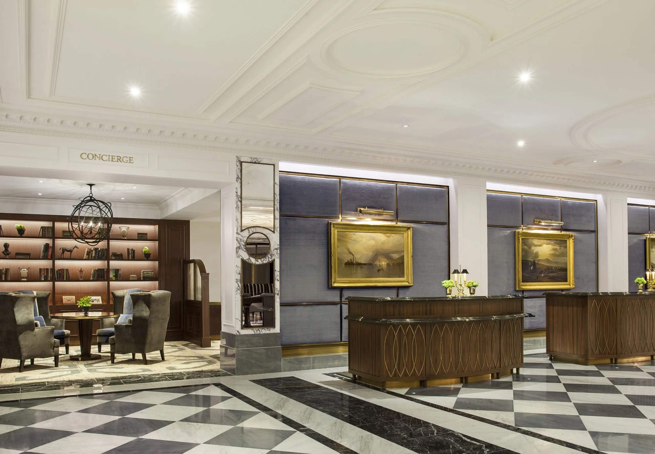 Interior view of the front desk at InterContinental New York Barclay