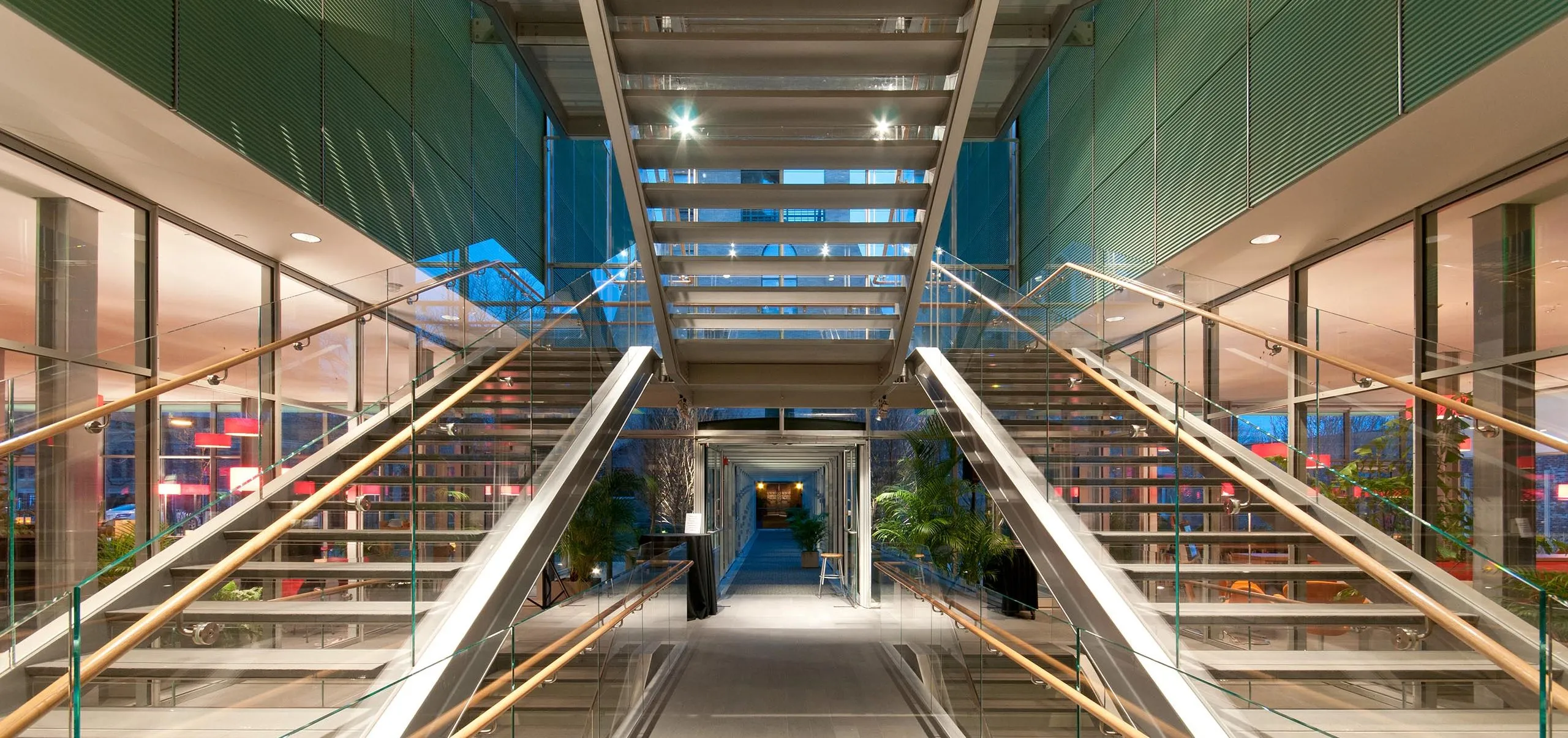 Glass stairwell at Isabella Stewart Gardner Museum