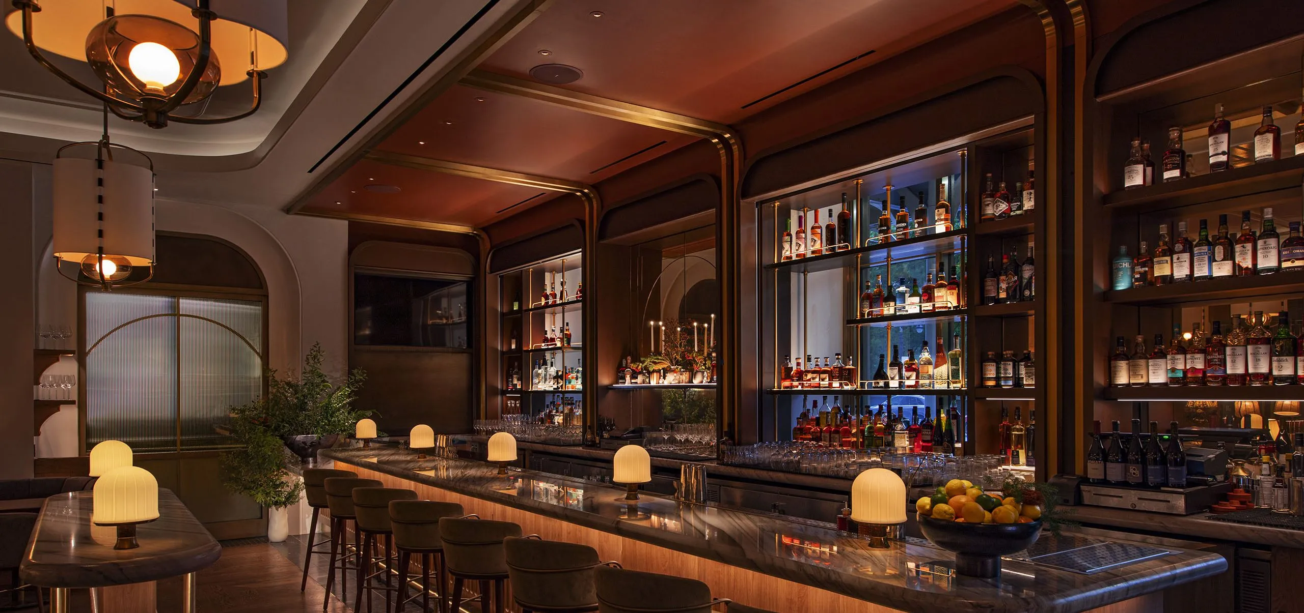 Interior view of the bar at JW Marriott Essex House