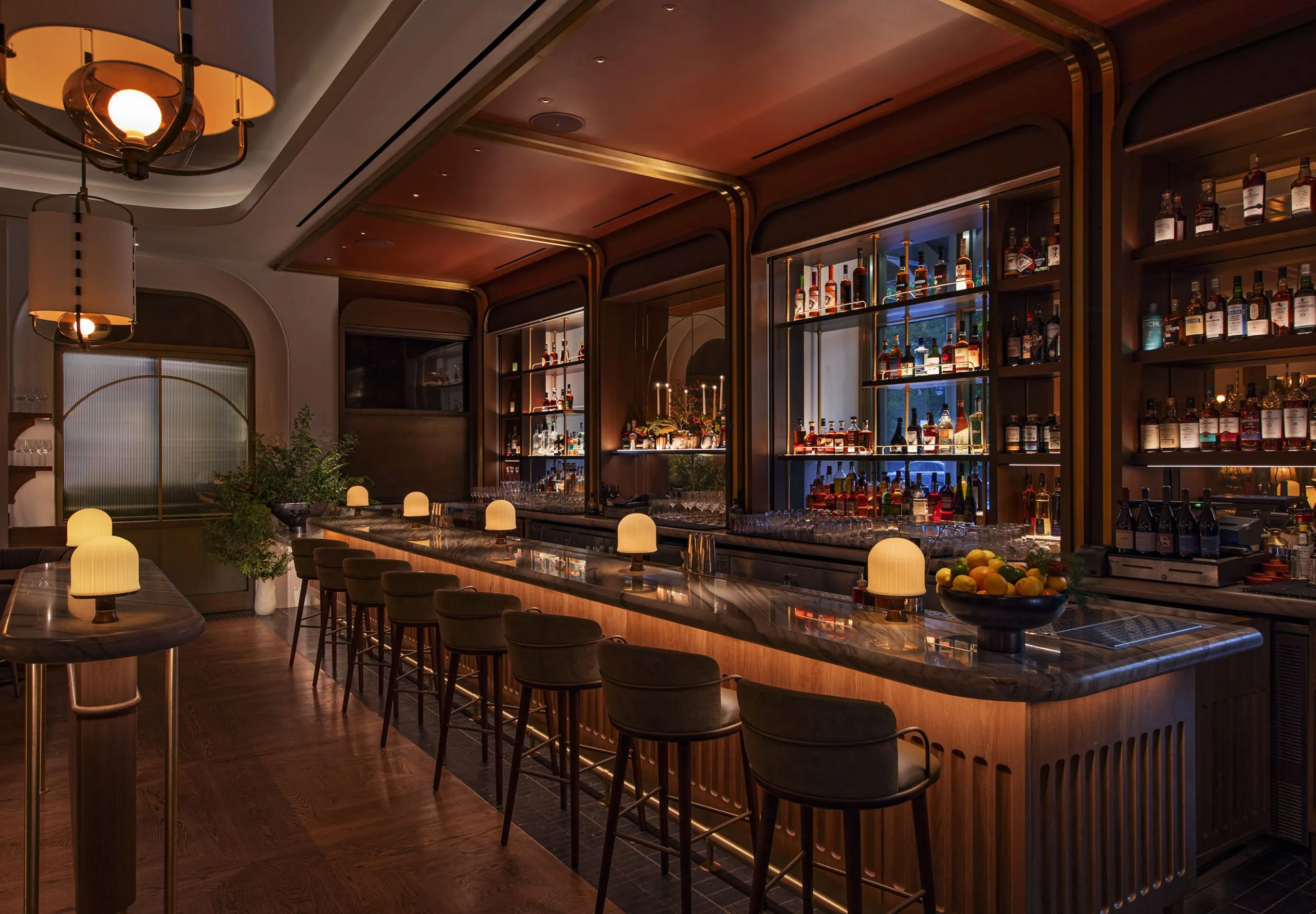 Interior view of the bar at JW Marriott Essex House