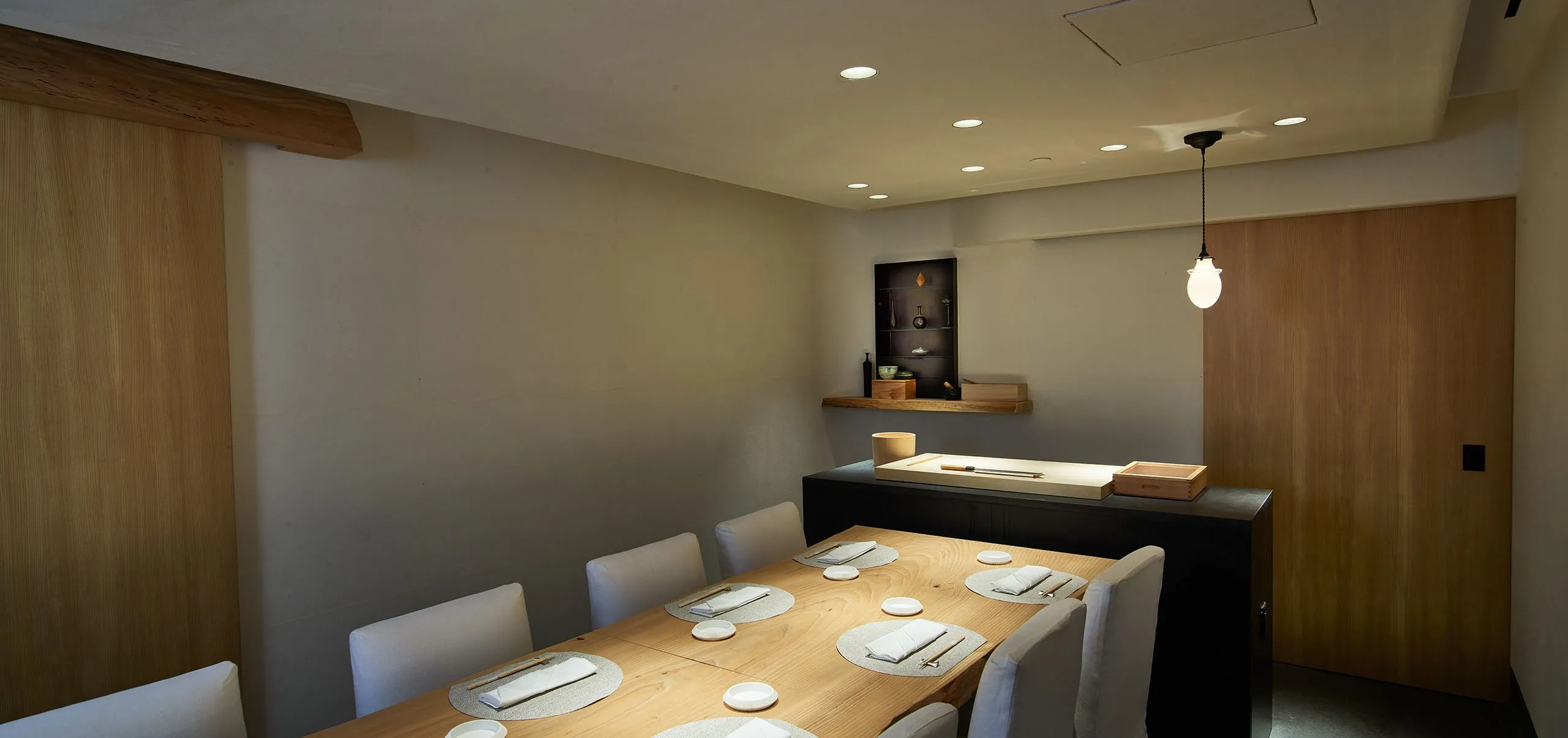 Interior view of the dining room at Joji