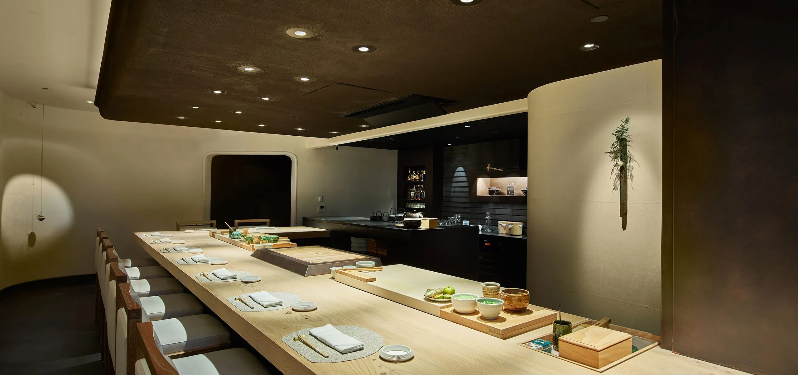 Interior view of the dining room at Joji