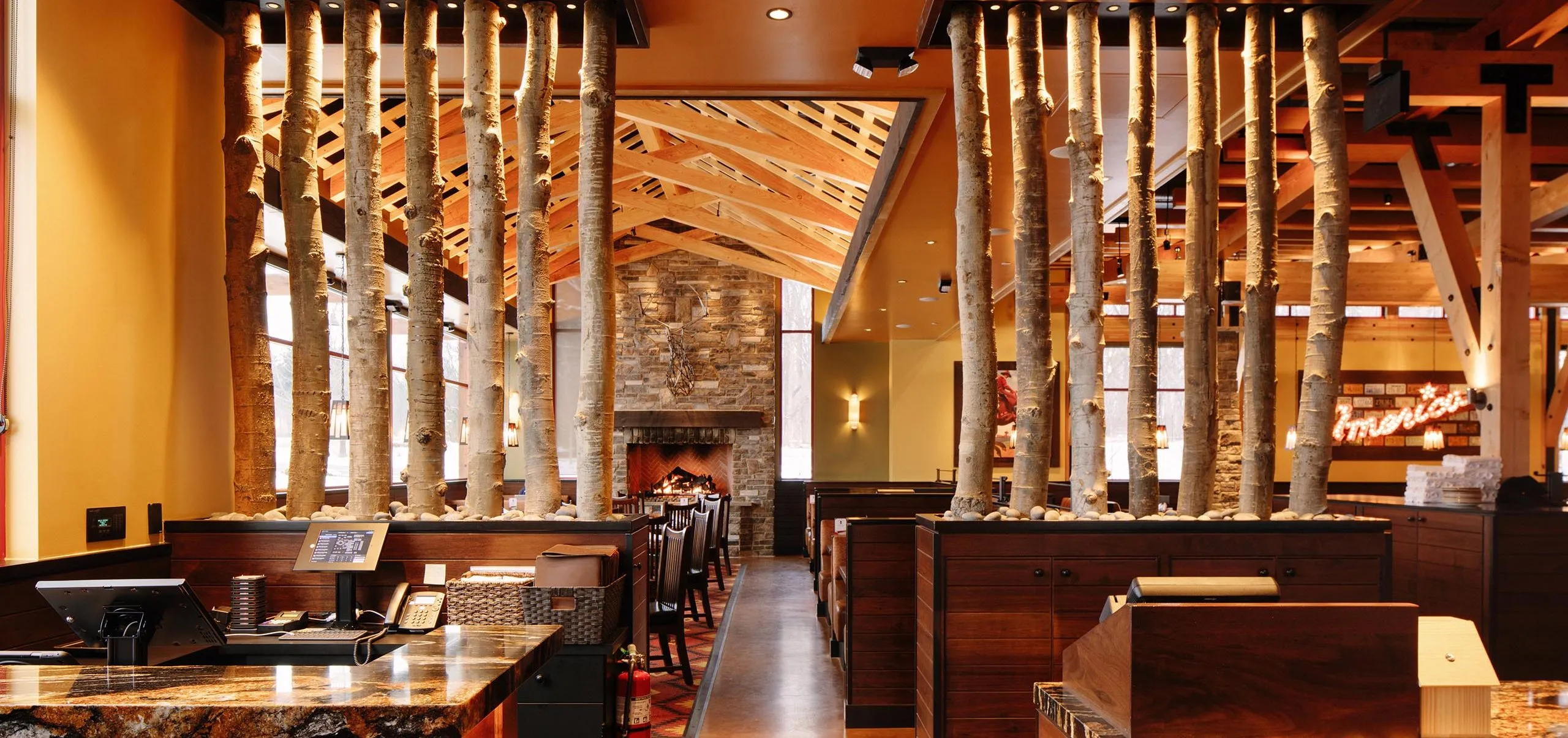 Interior view of Lazy Dog restaurant dinning room