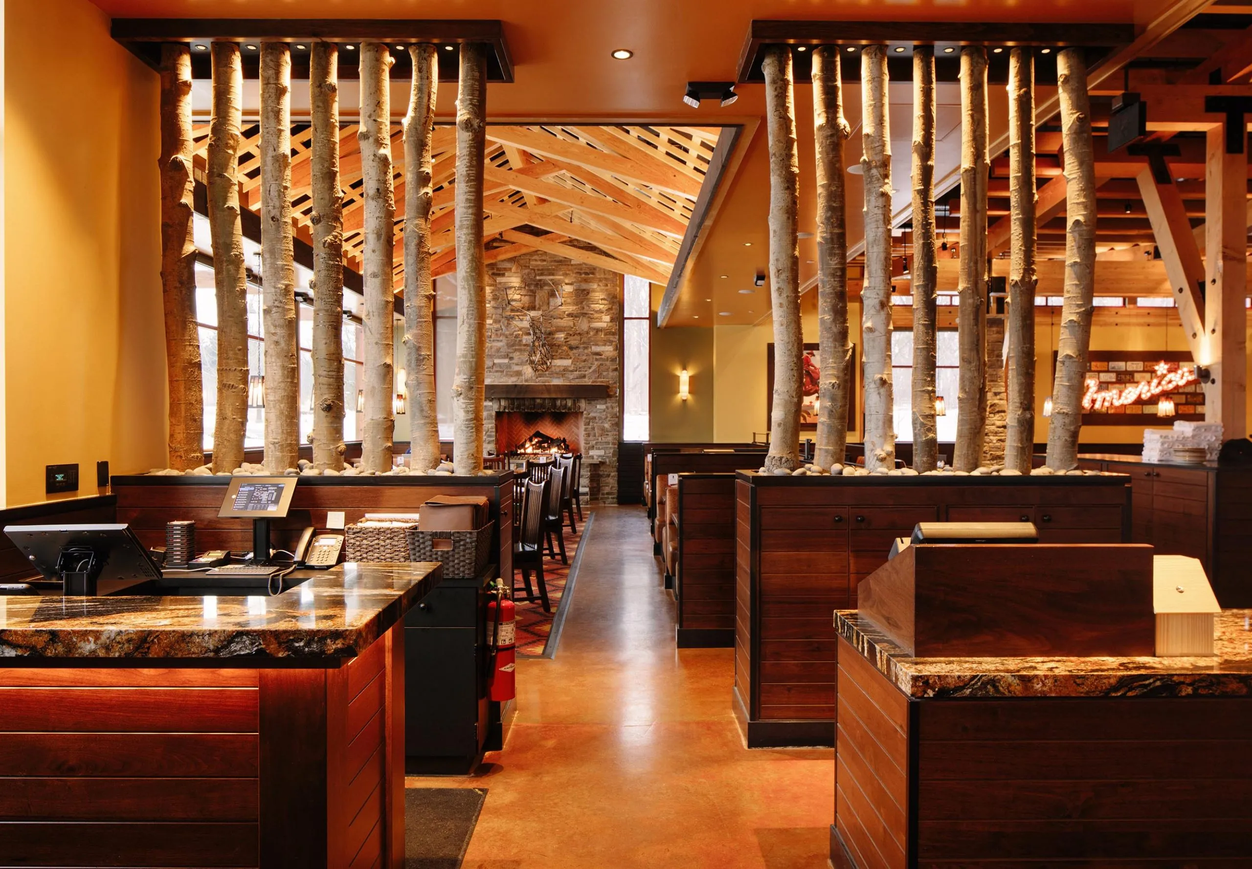 Interior view of Lazy Dog restaurant dinning room