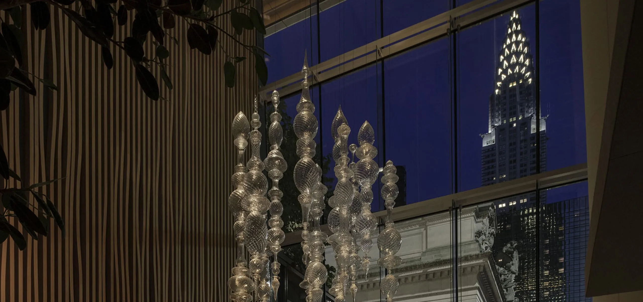 Interior view of the bar at Le Pavillon