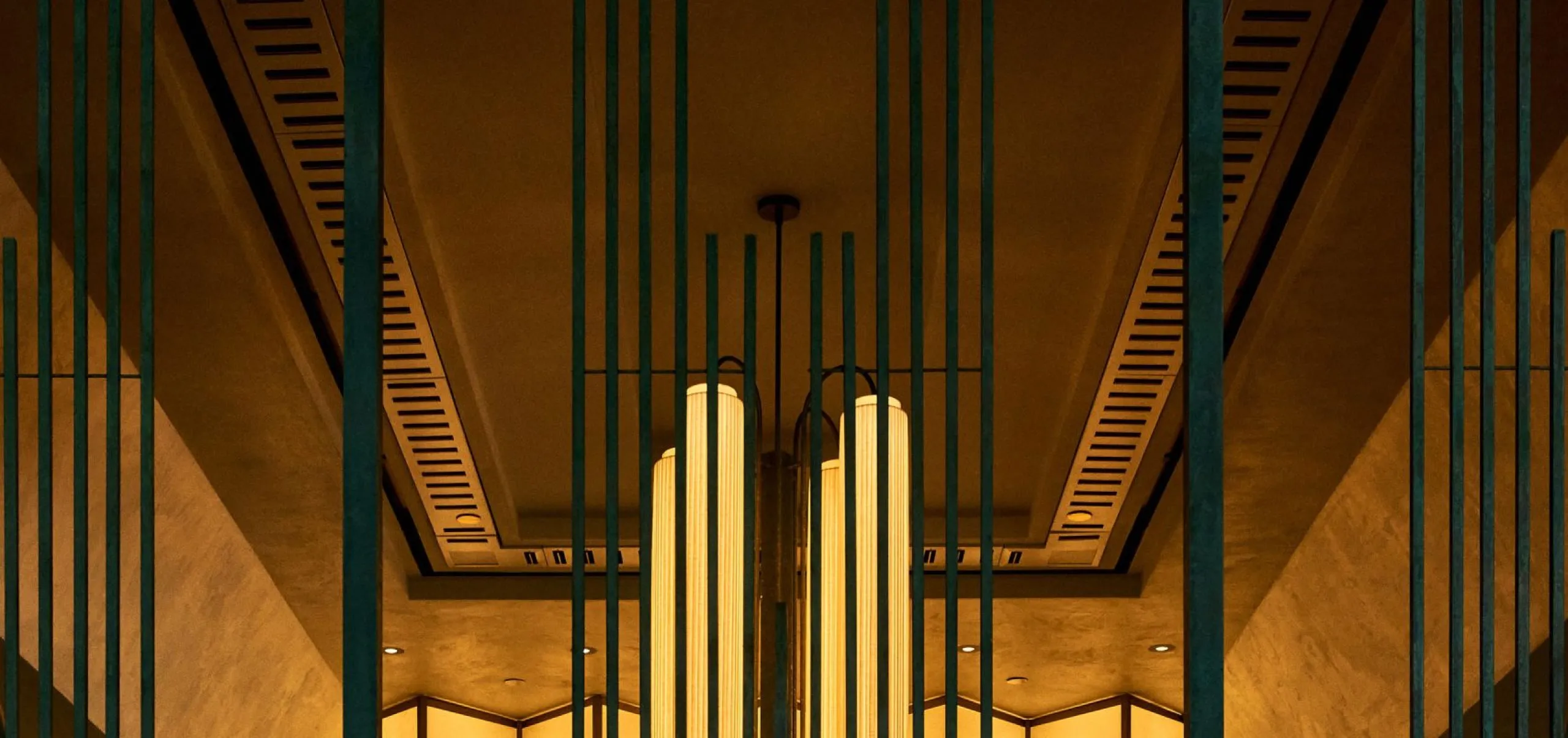 Interior view of the bar at Le Rock with people