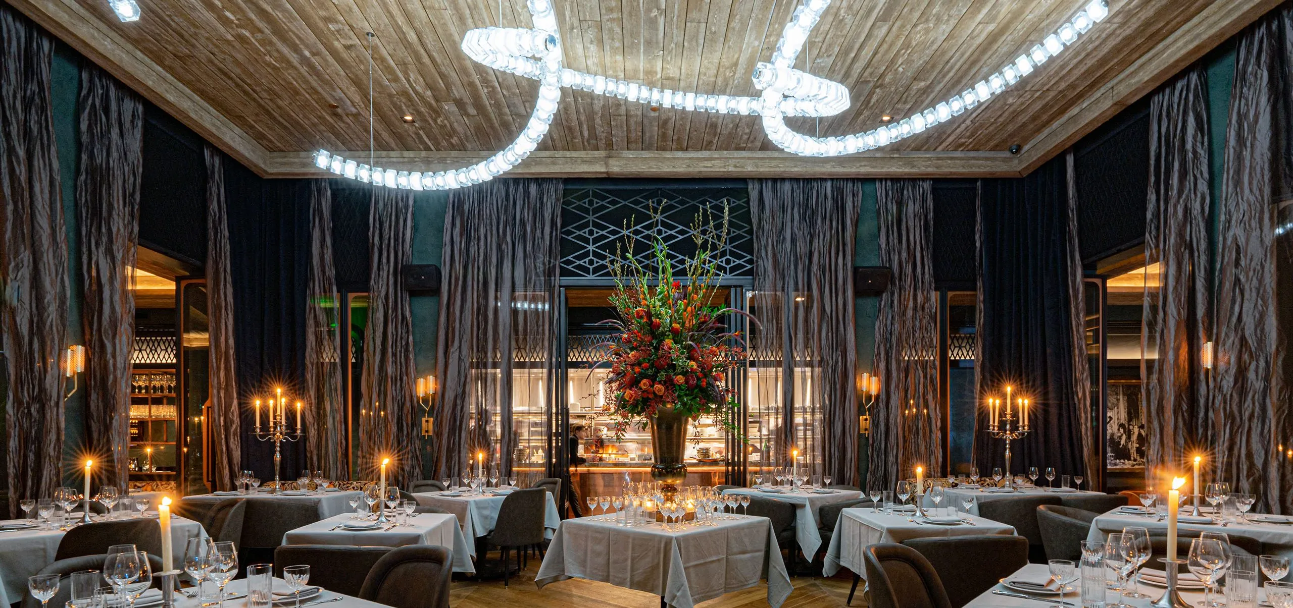 Interior view of the dining at Maple and Ash