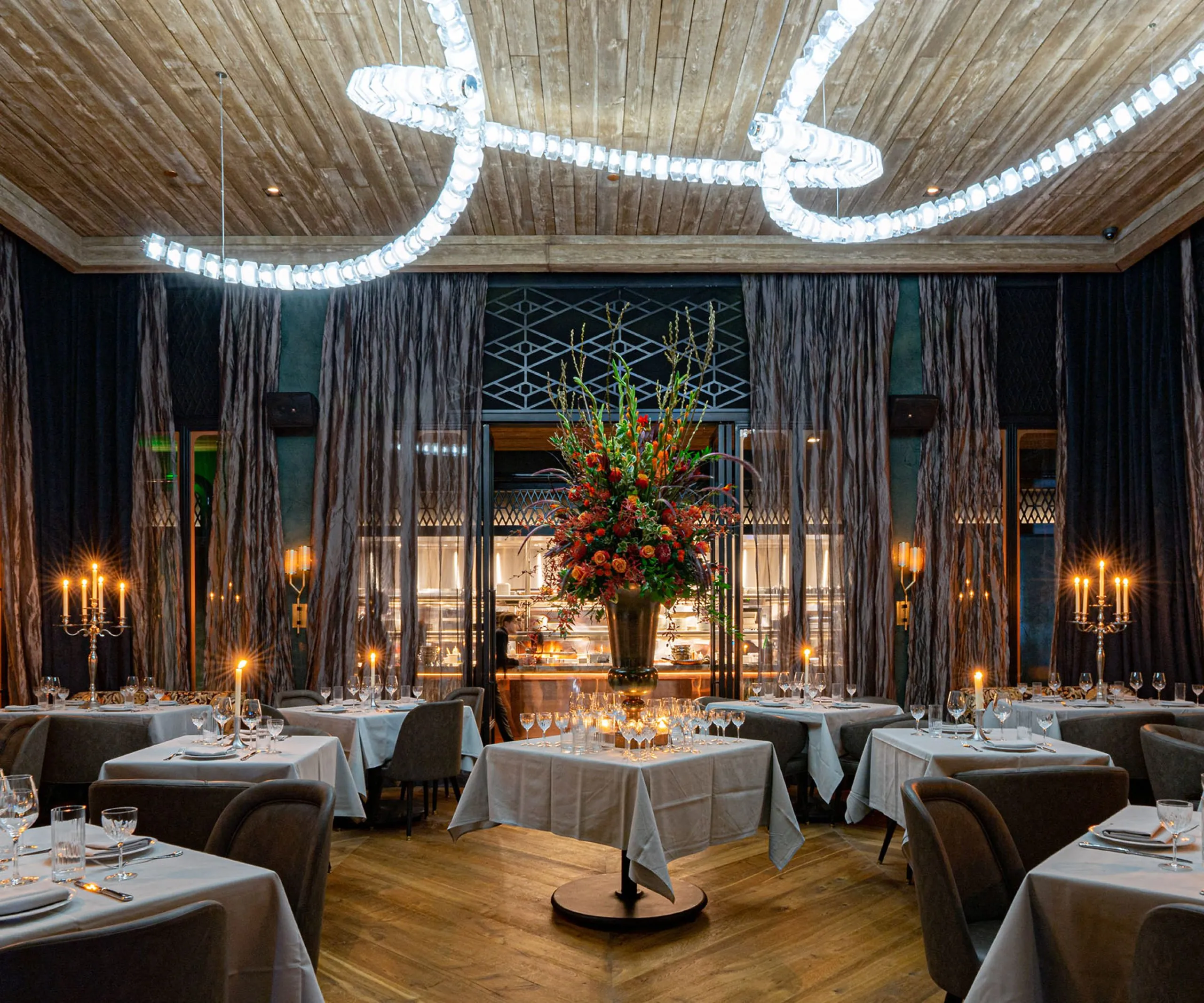 Interior view of the dining at Maple and Ash