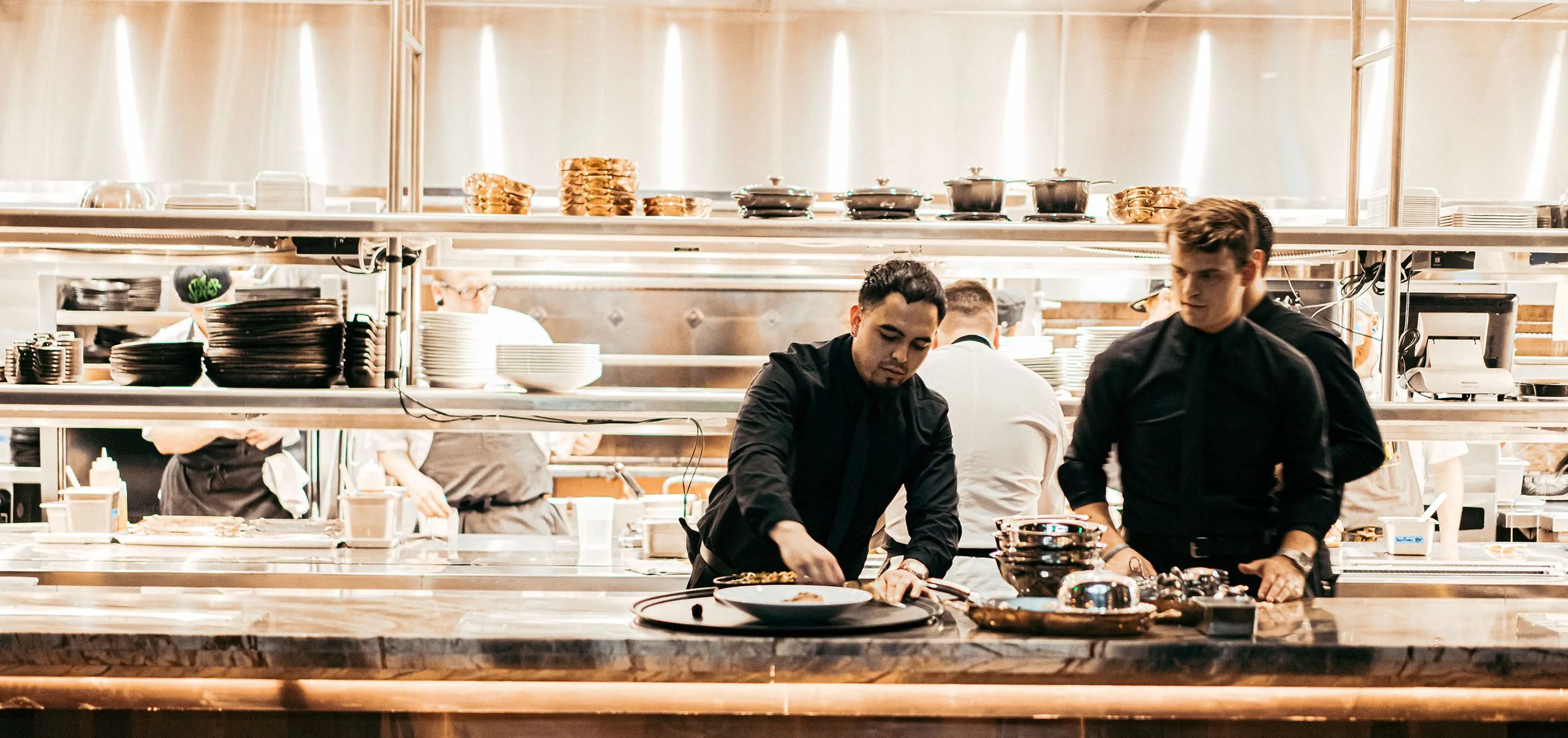 Interior view of the kitchen at Maple and Ash